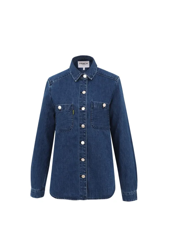 CHEMISE ADINA BLEU MARINE sold by FRNCH