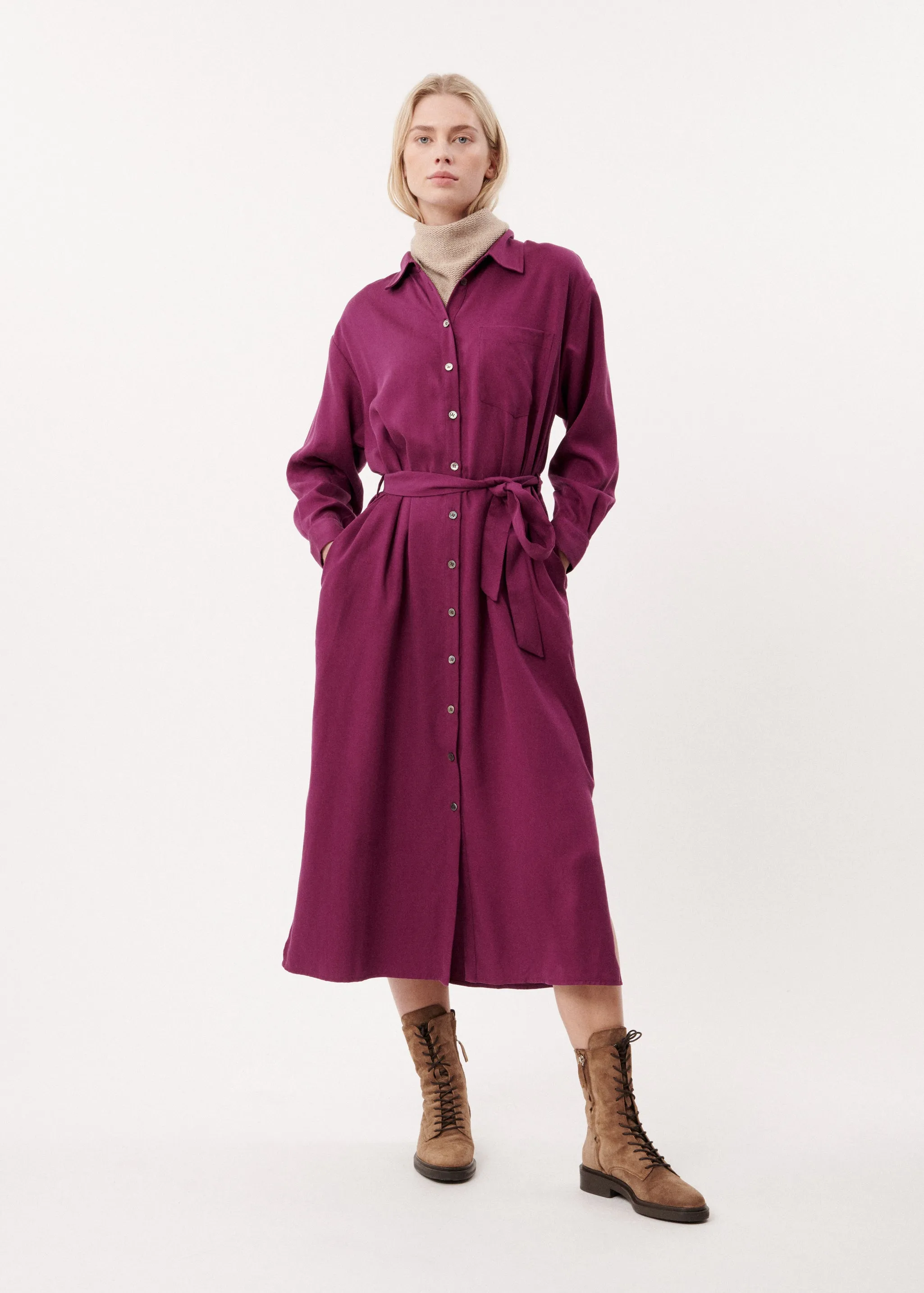 ROBE ADENISSE AUBERGINE sold by FRNCH
