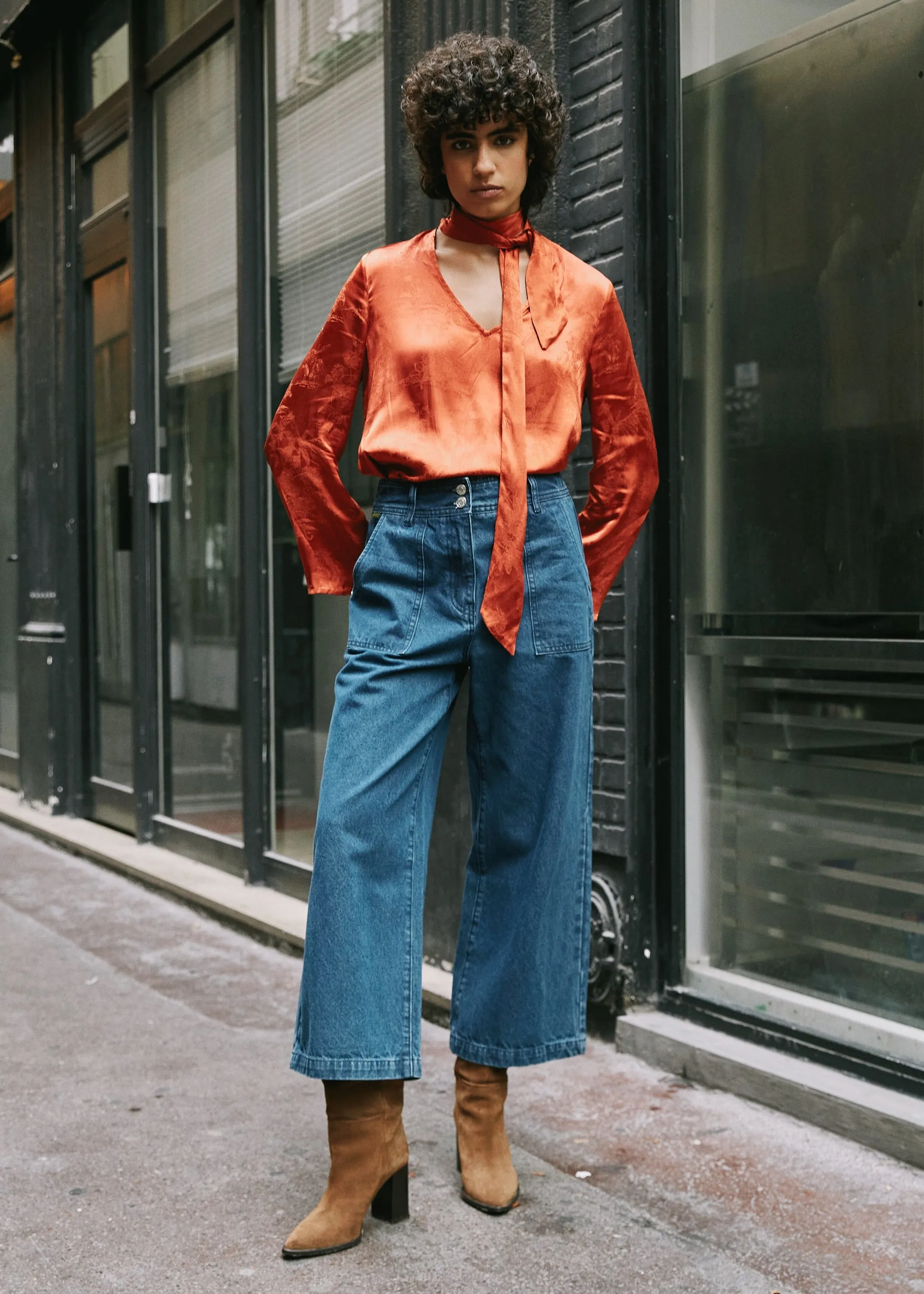 BLOUSE ABIE BRIQUE sold by FRNCH