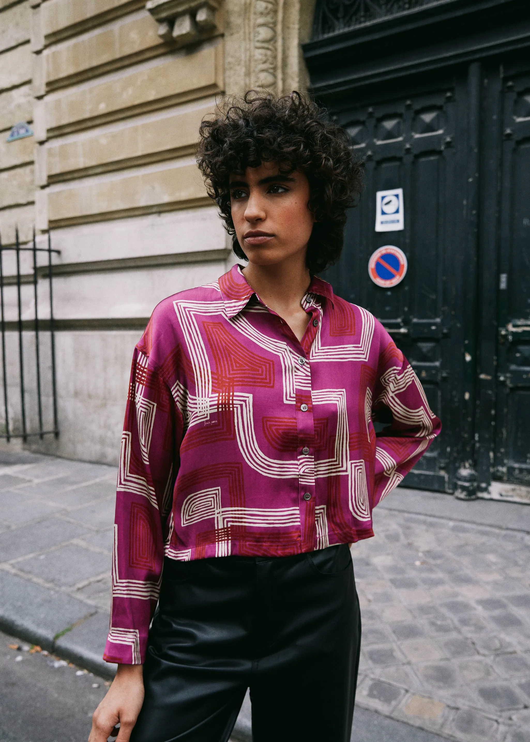 Chemise POLLY Maze fuchsia sold by FRNCH product image thumbnail 3