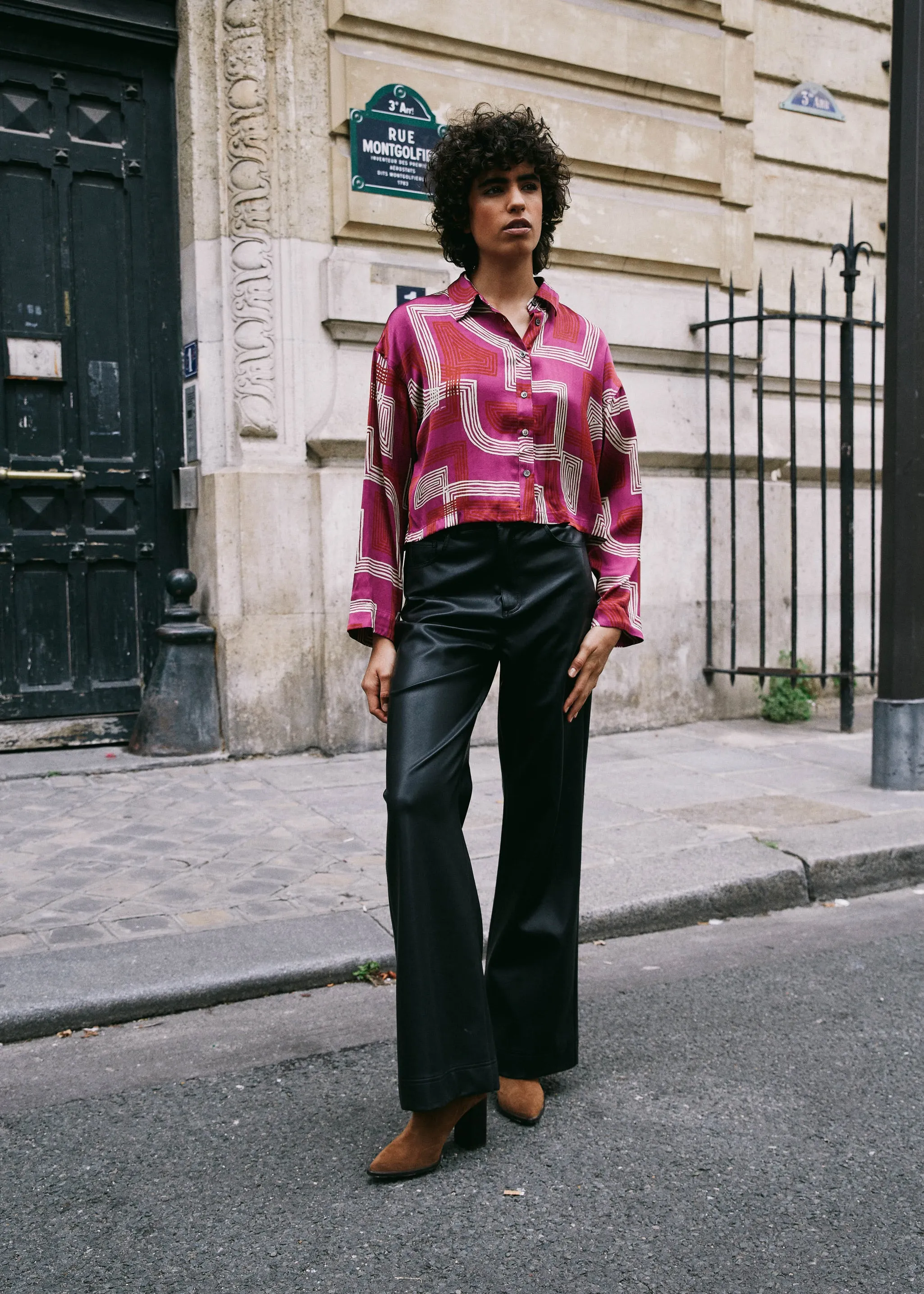 Chemise POLLY Maze fuchsia sold by FRNCH product image thumbnail 2