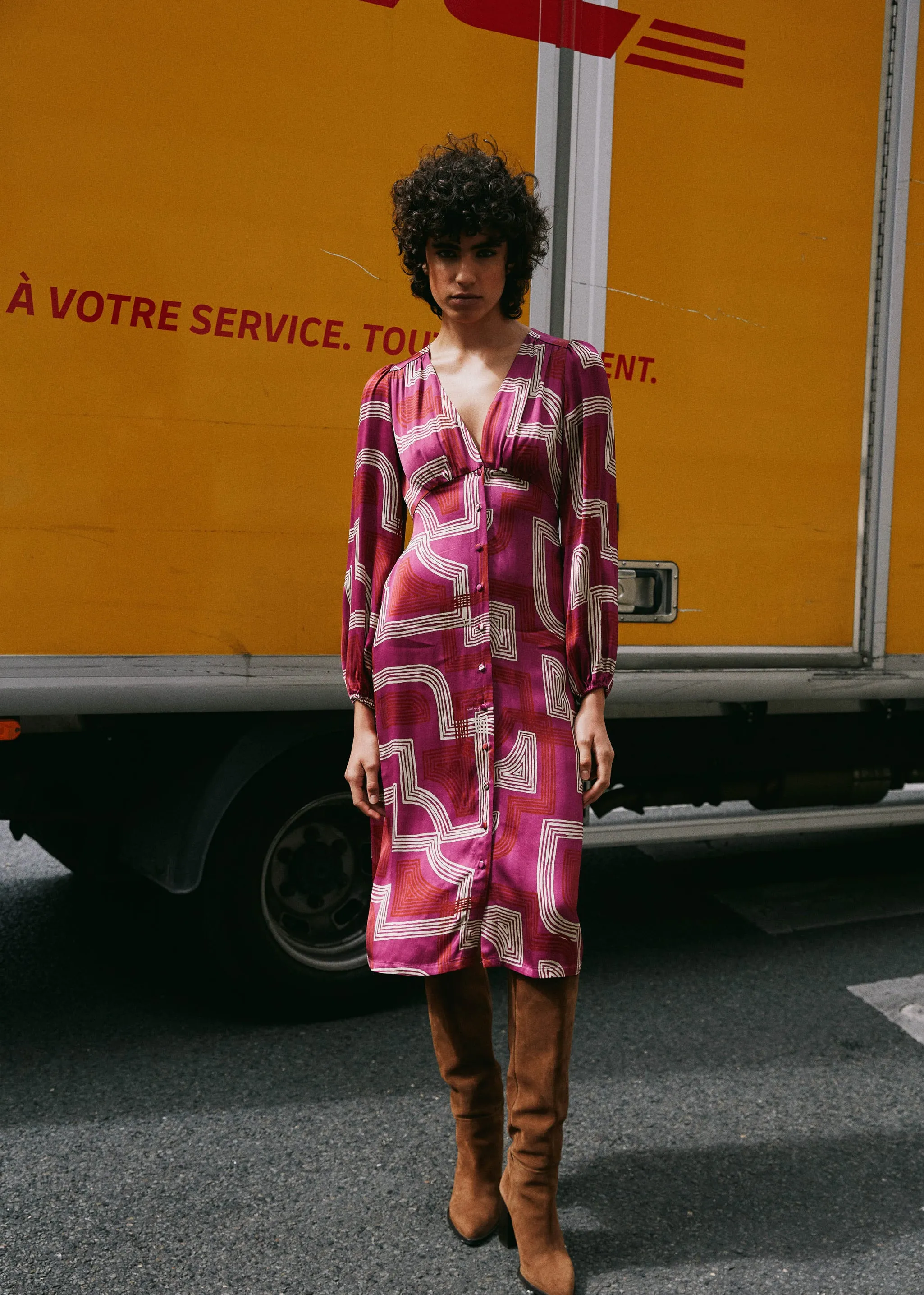 Robe WENDY Maze fuchsia sold by FRNCH