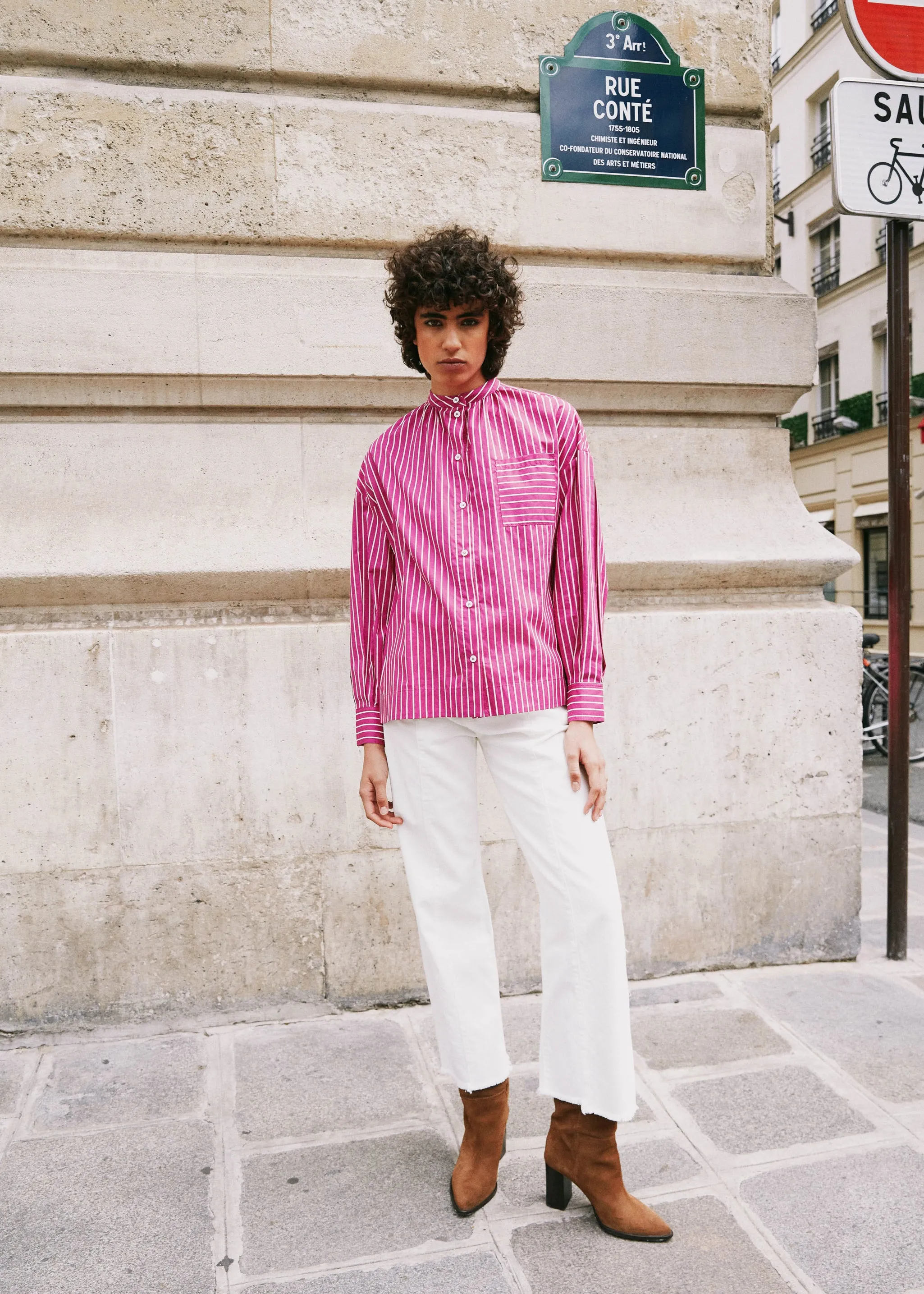 Chemise ARIANA Fuchsia sold by FRNCH