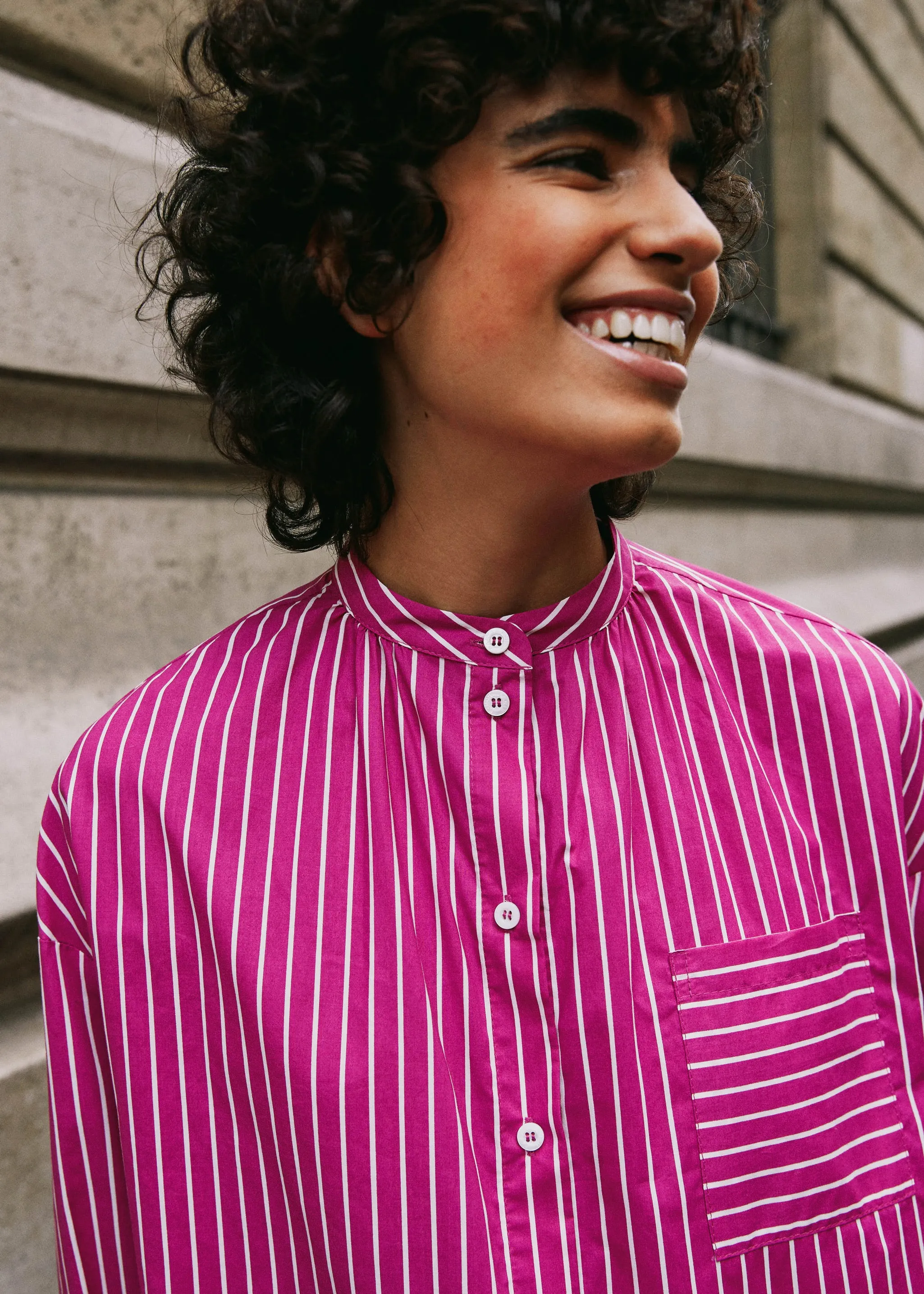 Chemise ARIANA Fuchsia sold by FRNCH product image thumbnail 3