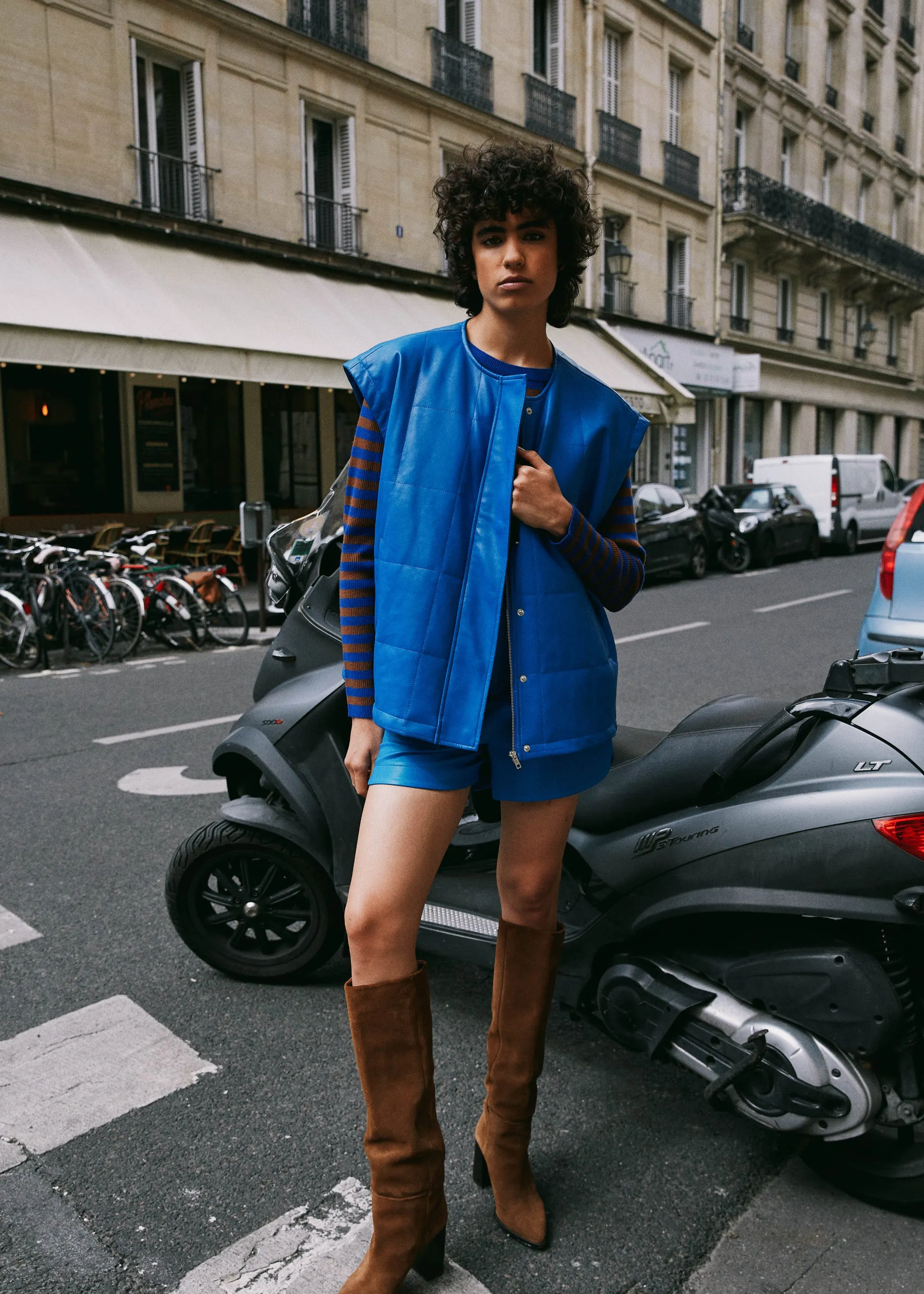 Gilet AURELANE Bleu electrique sold by FRNCH