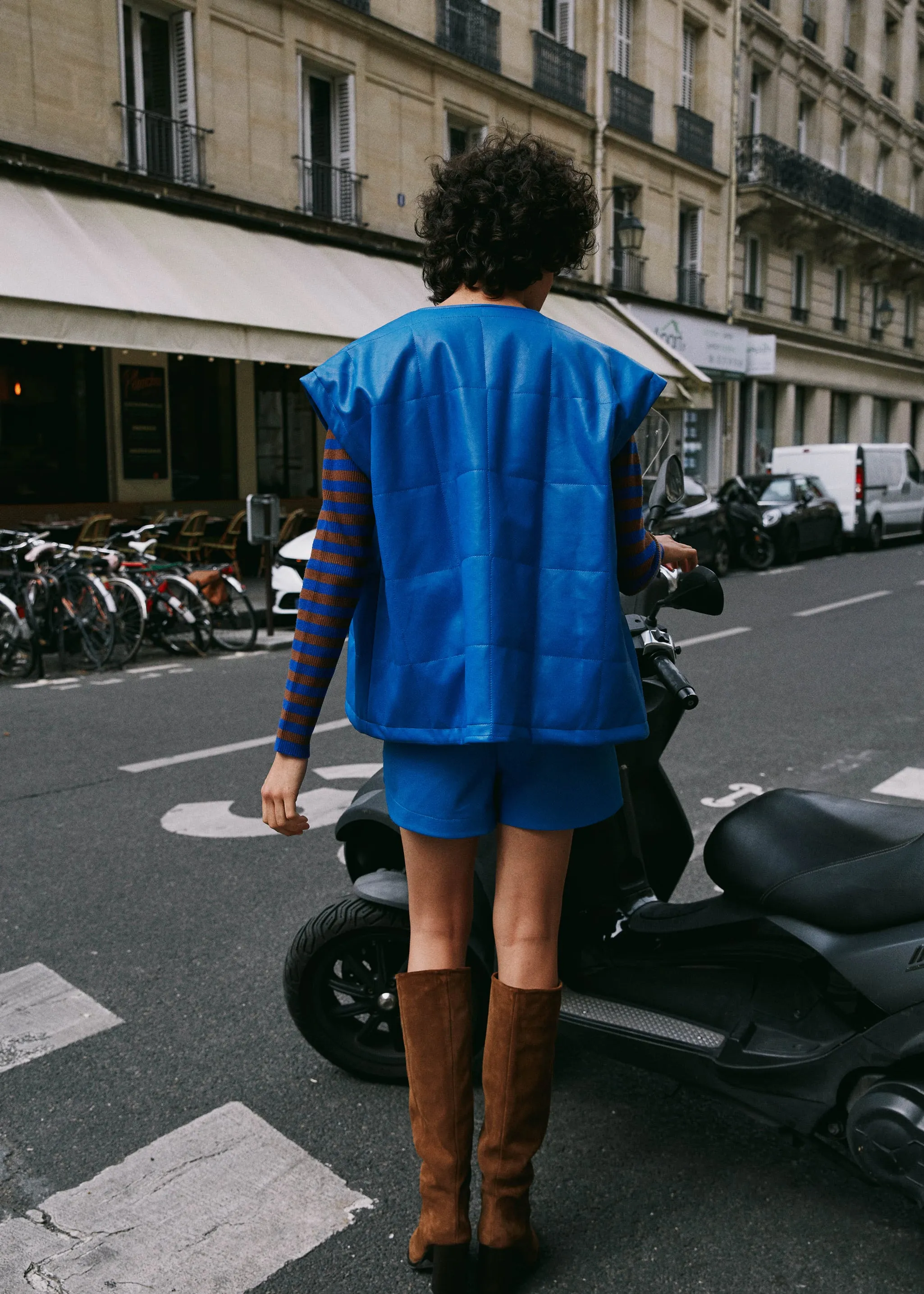 Gilet AURELANE Bleu electrique sold by FRNCH product image thumbnail 4