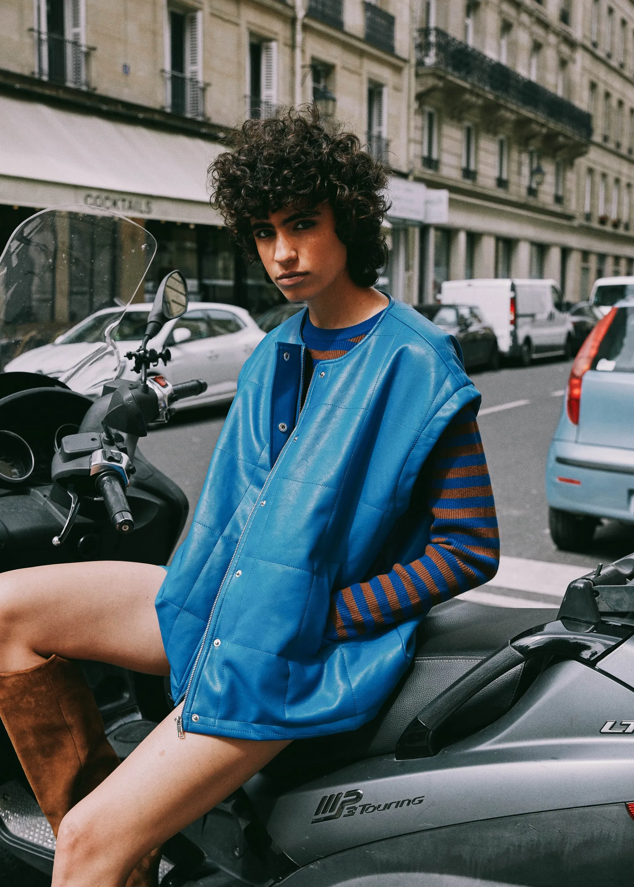 Gilet AURELANE Bleu electrique sold by FRNCH product image thumbnail 2