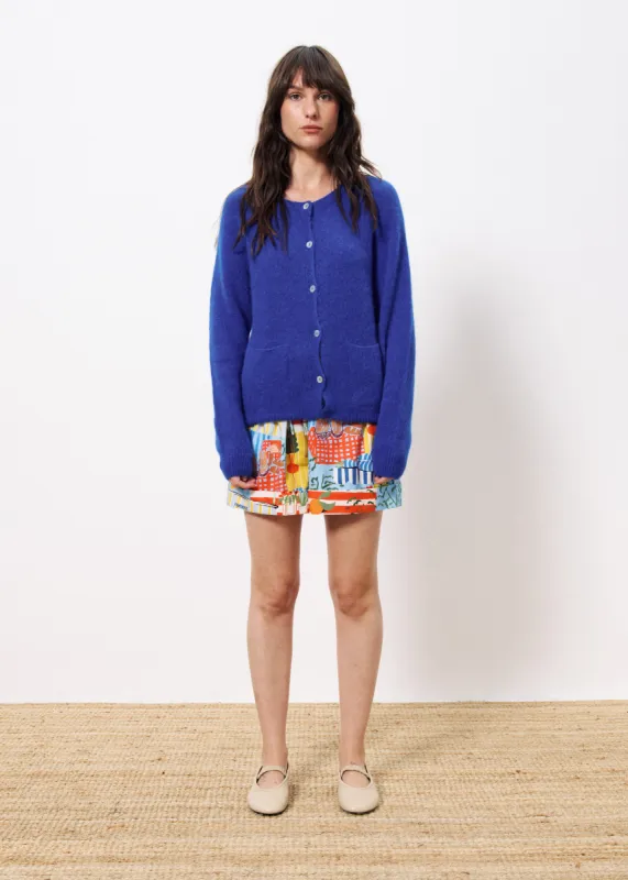 Cardigan ILOUNA Bleu electrique made by FRNCH