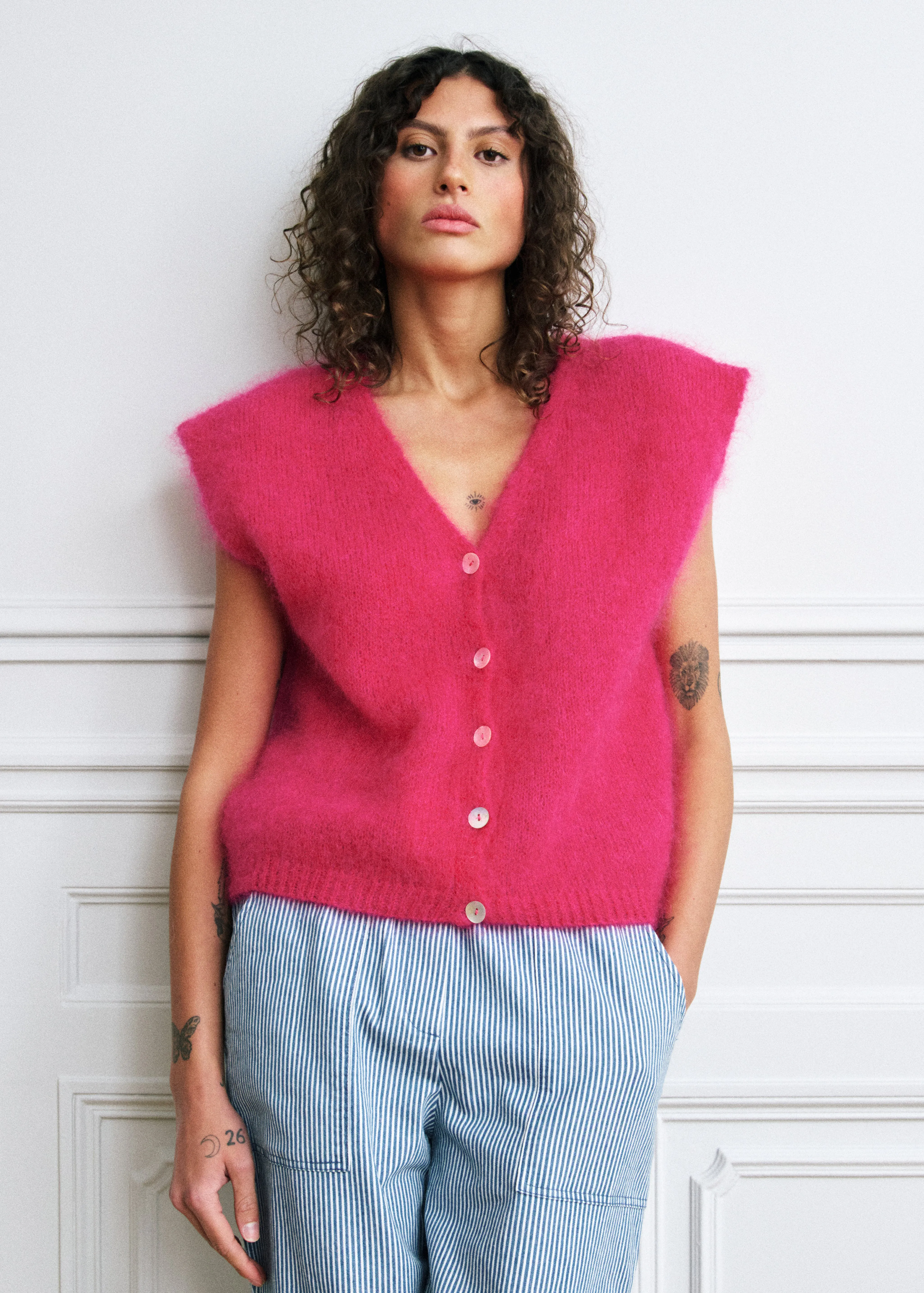Gilet NEVY Fuchsia sold by FRNCH