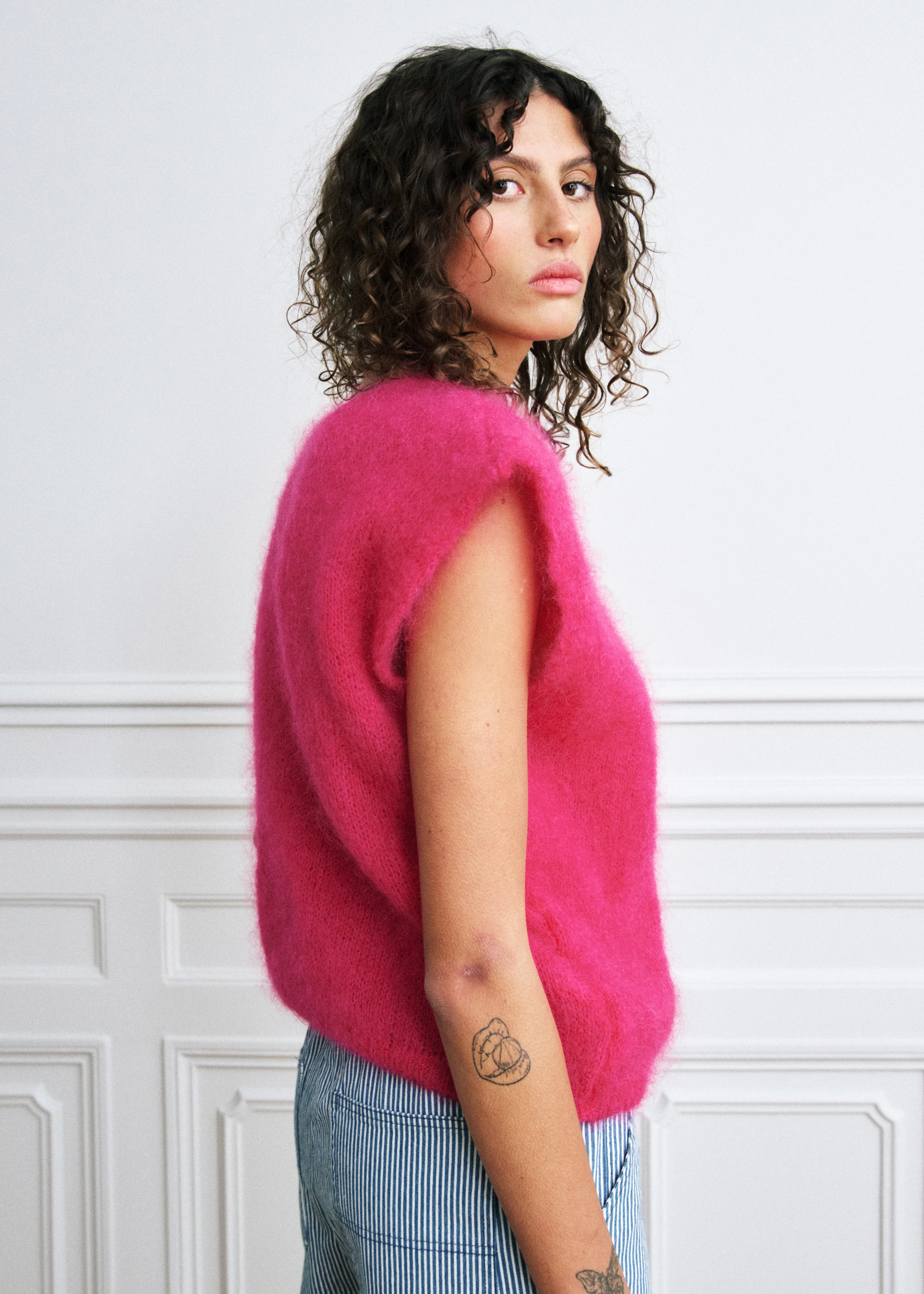 Gilet NEVY Fuchsia sold by FRNCH product image thumbnail 2