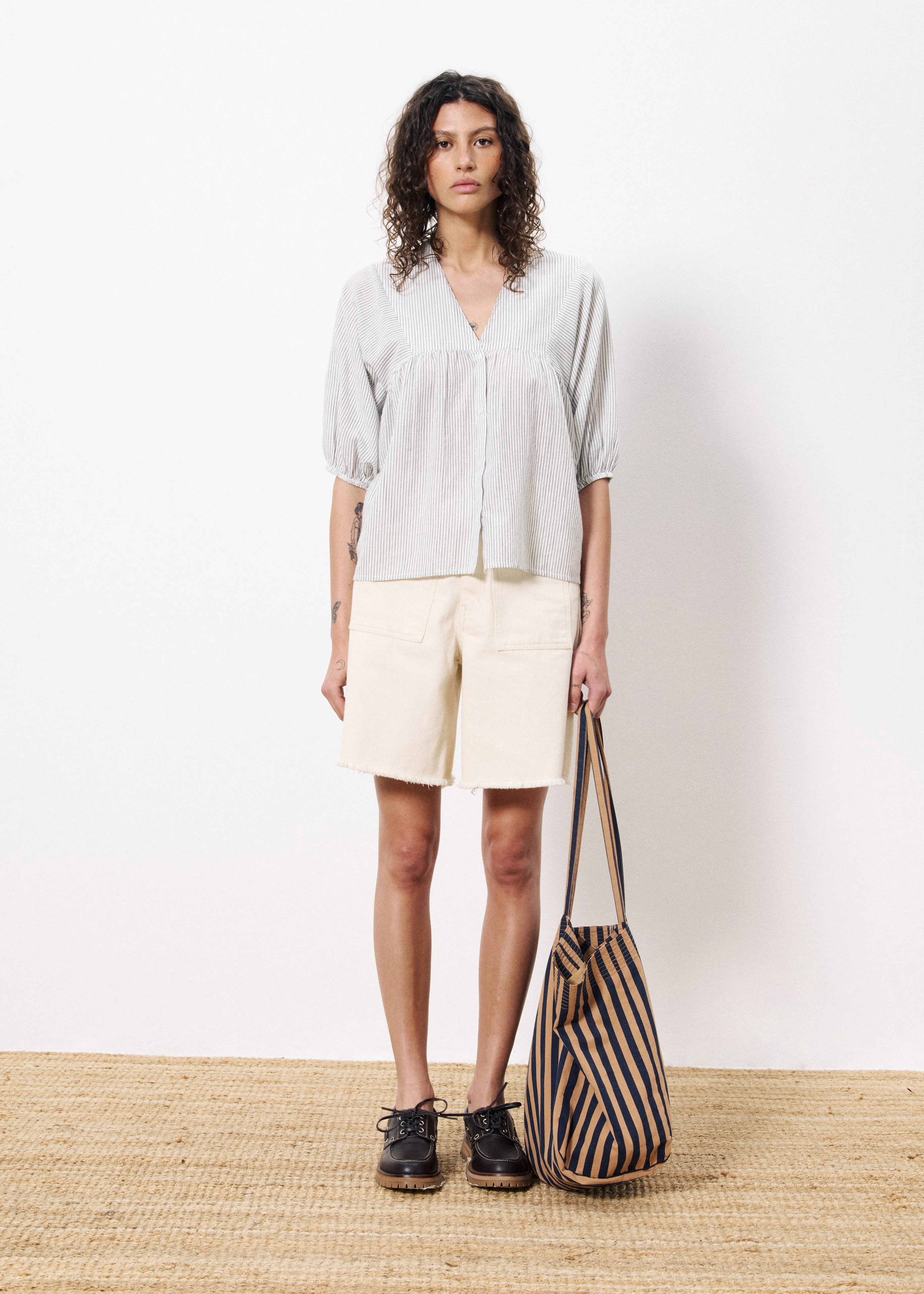 Chemise NAWELLE Blanc sold by FRNCH