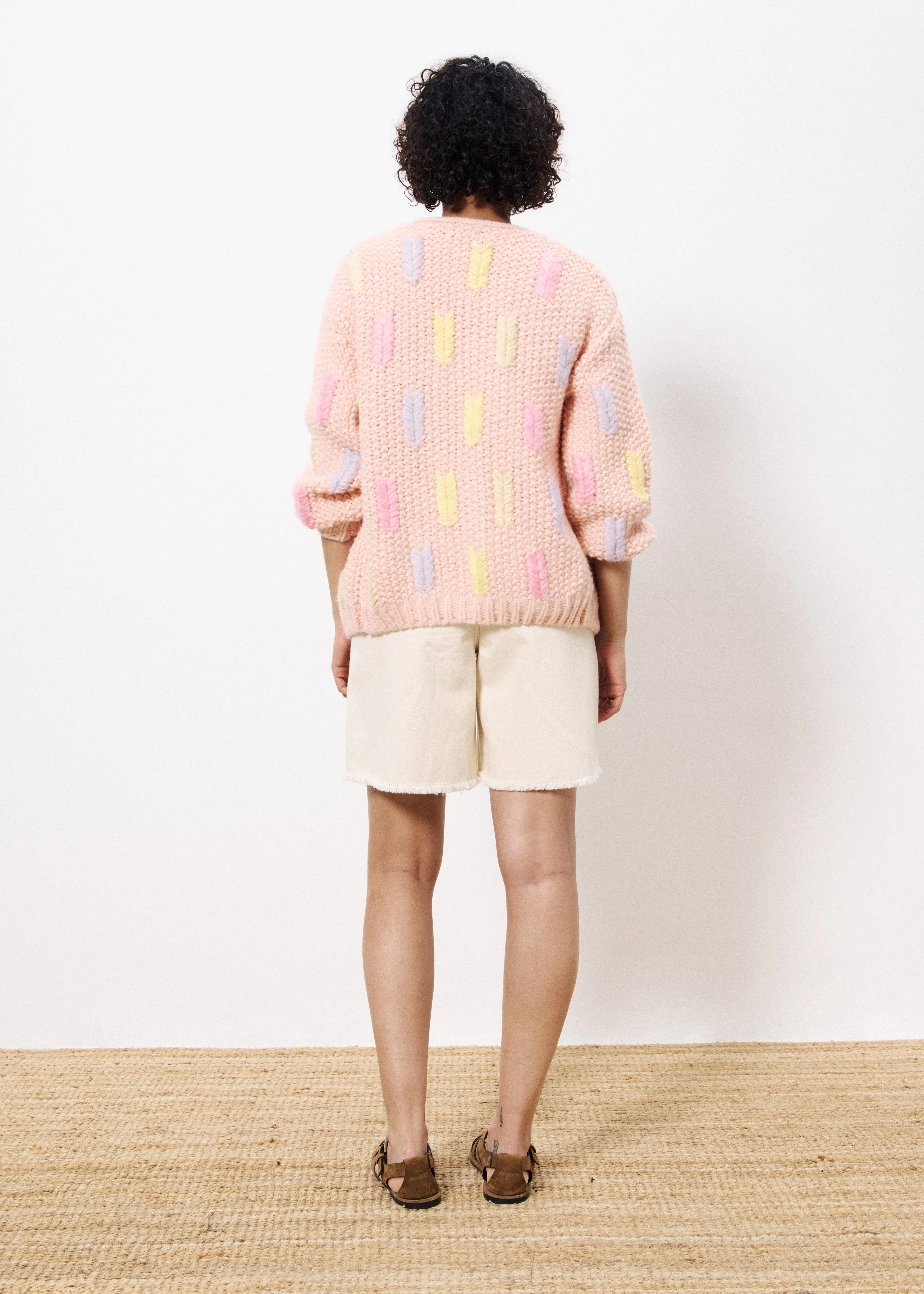 Cardigan LOBELIA Rose pale sold by FRNCH product image thumbnail 4