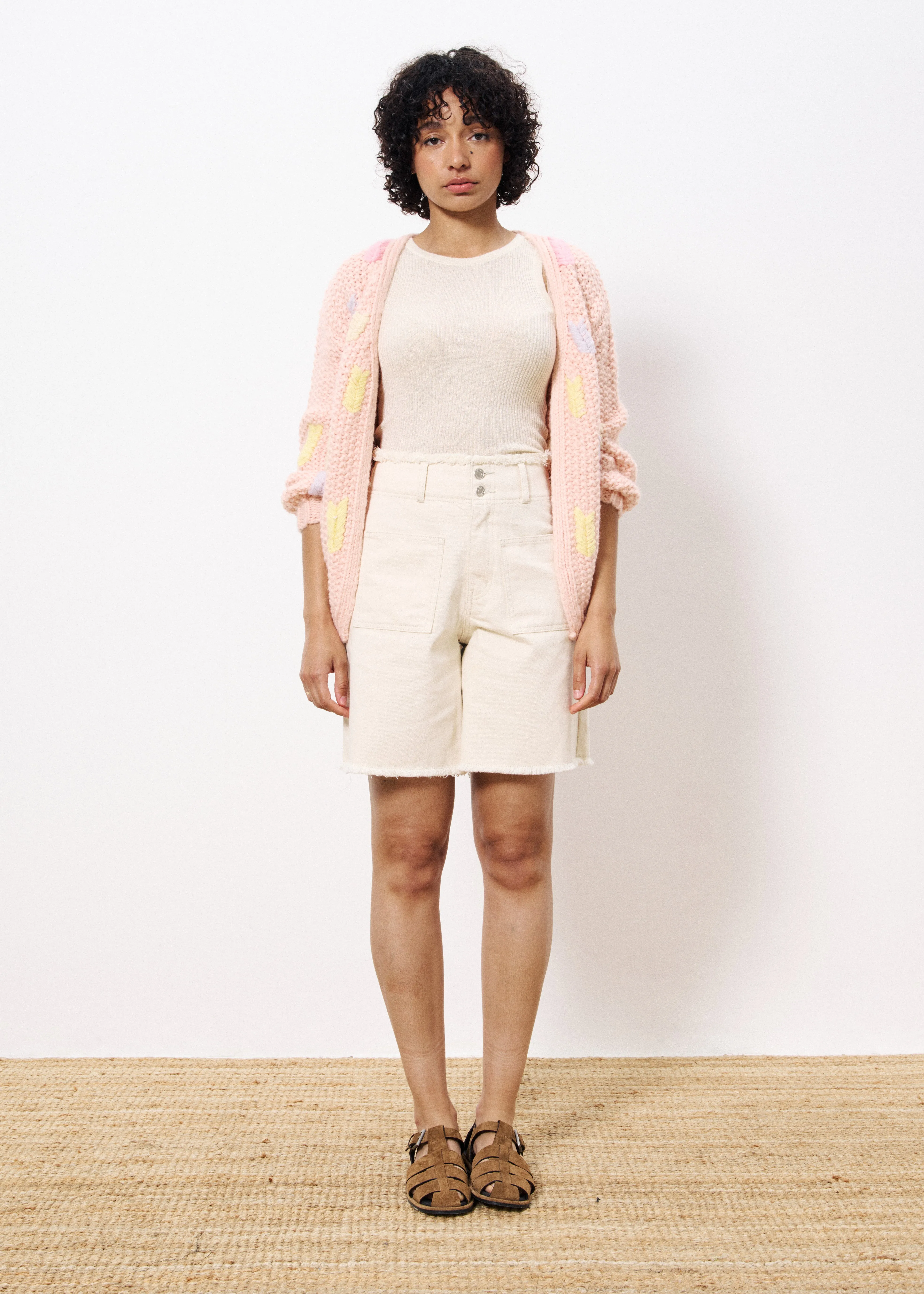 Cardigan LOBELIA Rose pale sold by FRNCH product image thumbnail 3