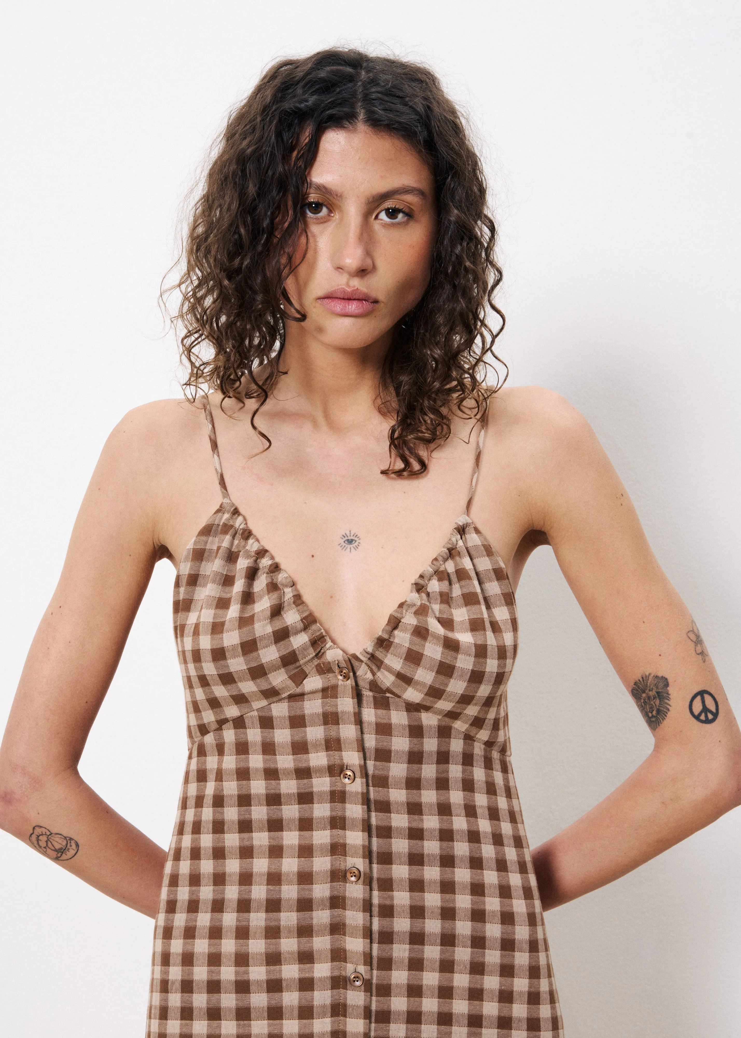 Robe CASIMIRA Marron glace sold by FRNCH product image thumbnail 4