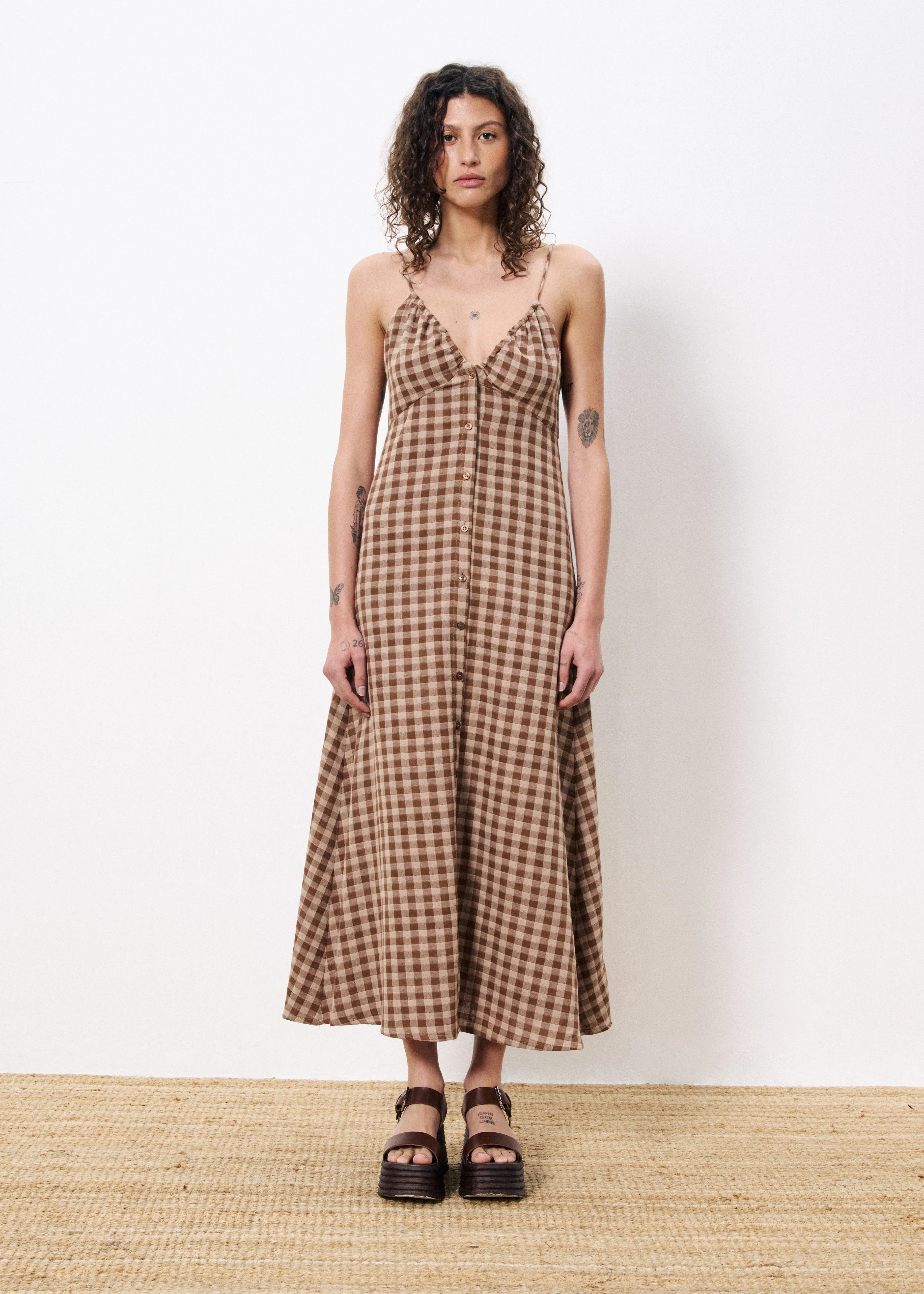 Robe CASIMIRA Marron glace sold by FRNCH