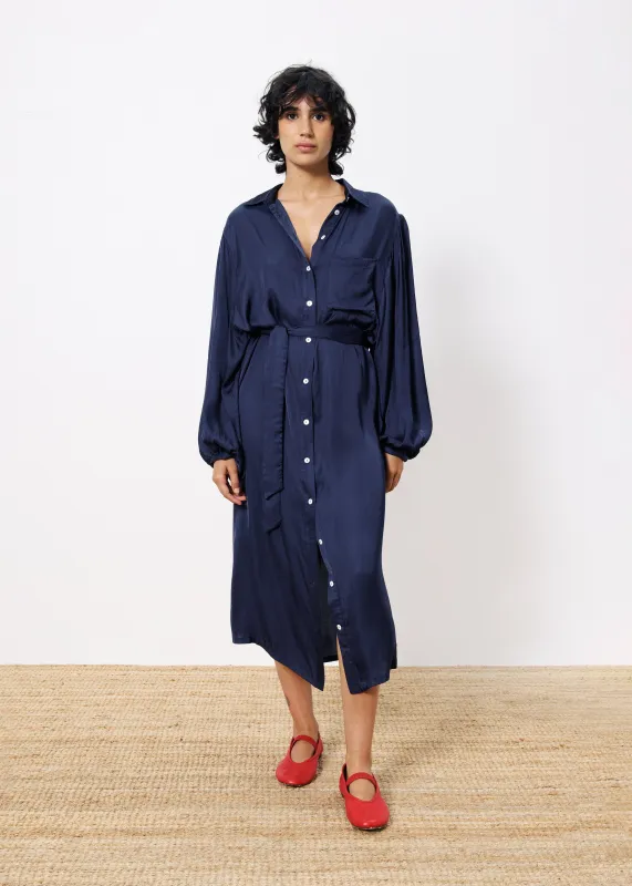 Robe ADILE Bleu marine sold by FRNCH
