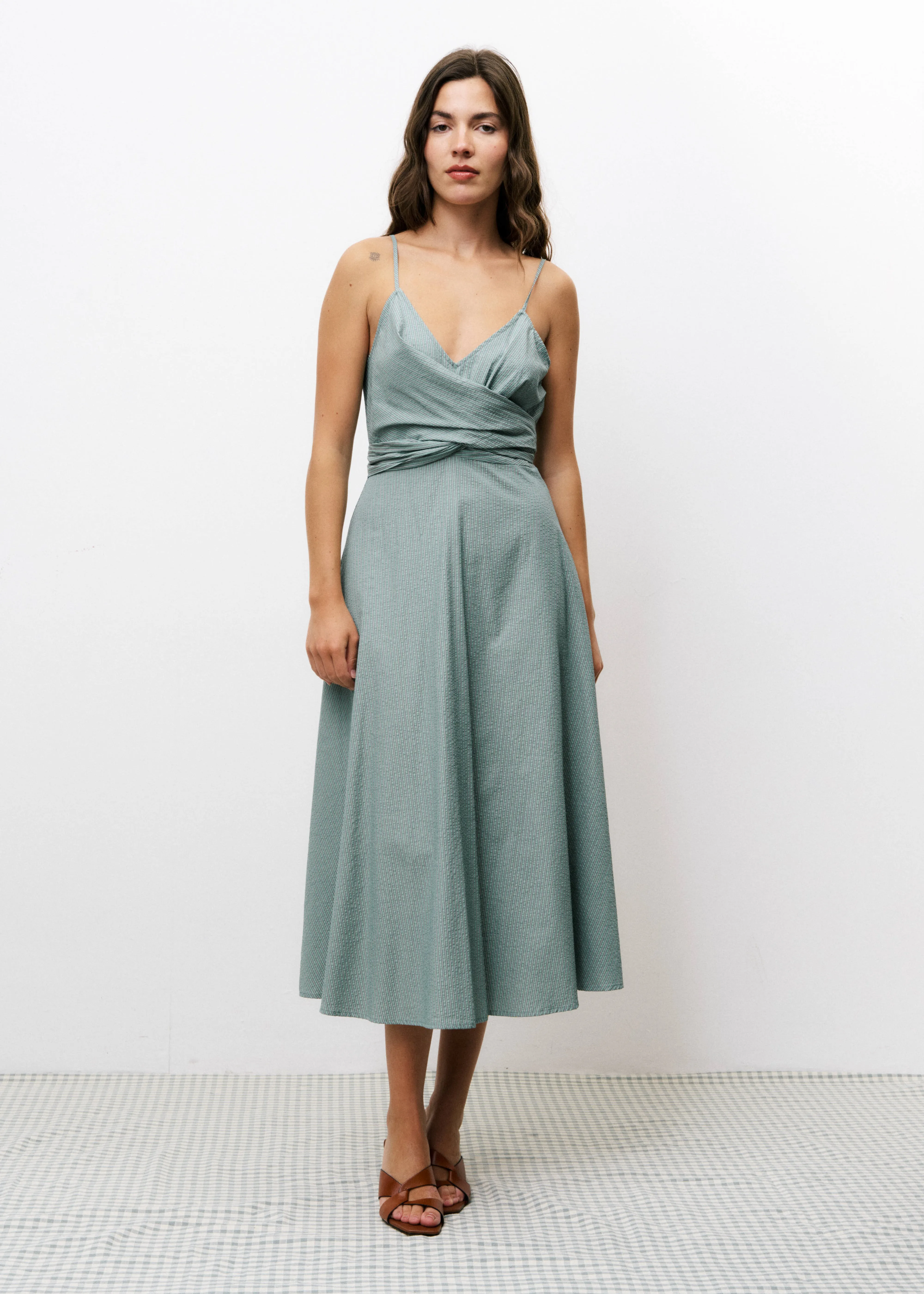 Robe NOZHA Vert rivage sold by FRNCH