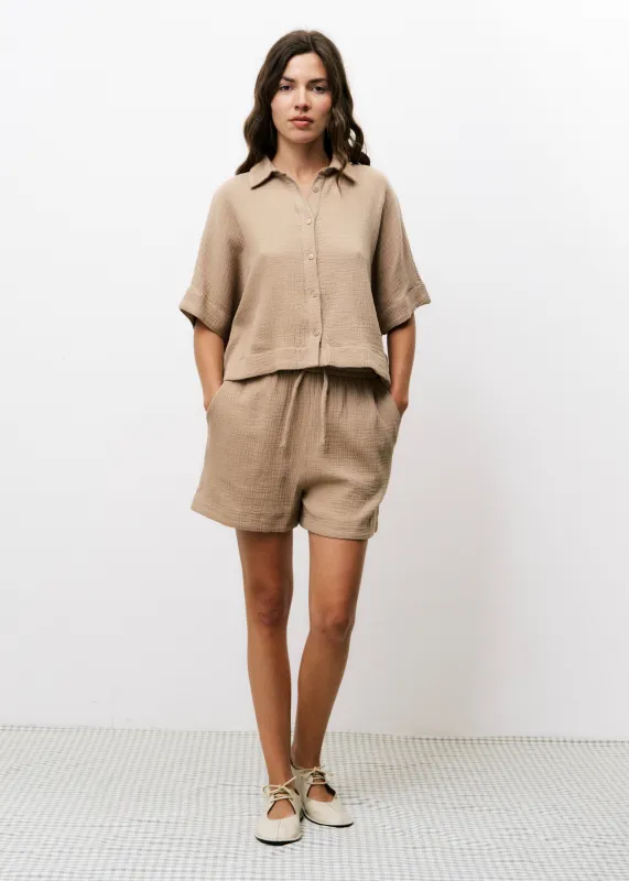 Chemise LAHNA Beige sold by FRNCH