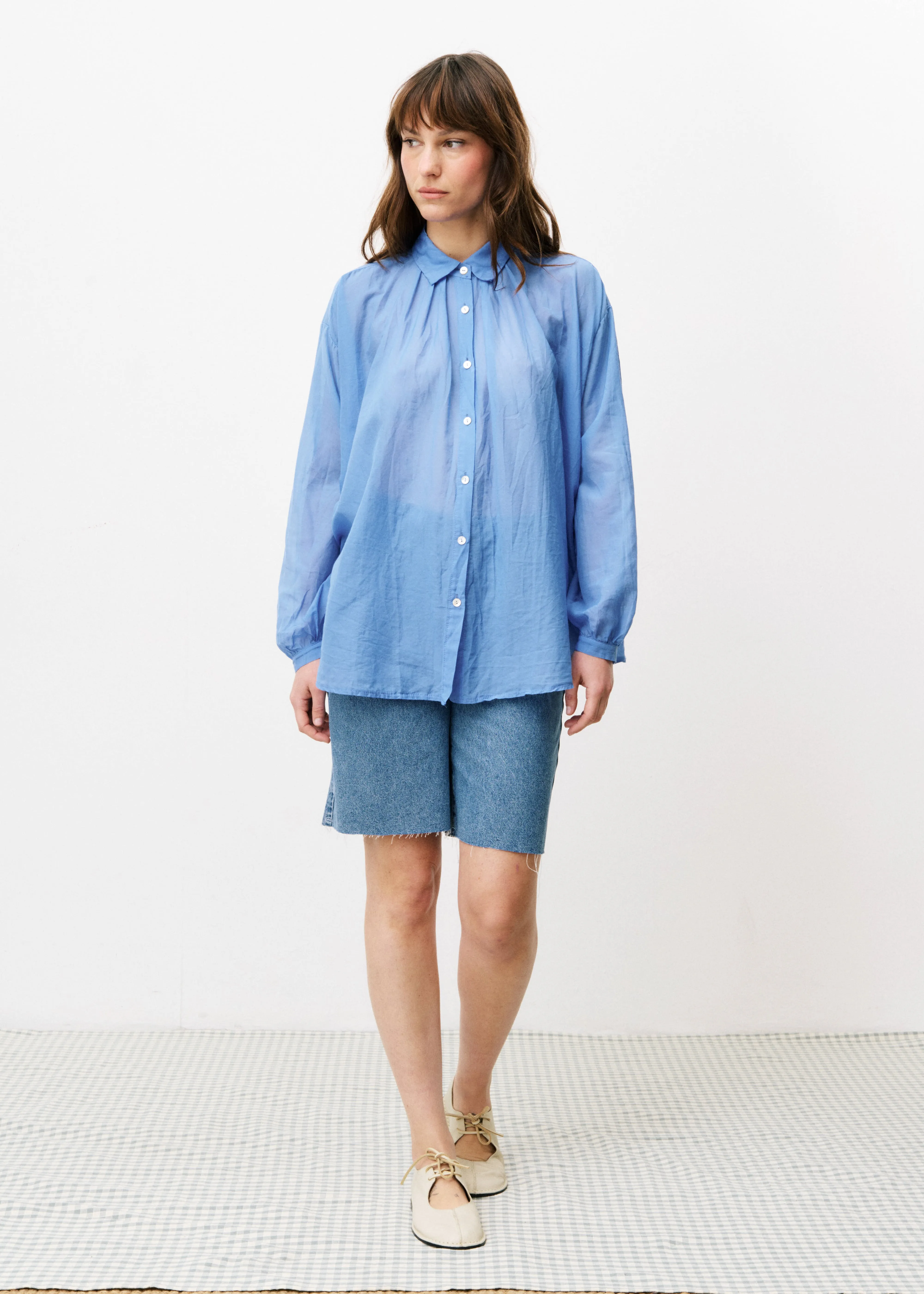 Chemise LAMIA Bleu lavande sold by FRNCH