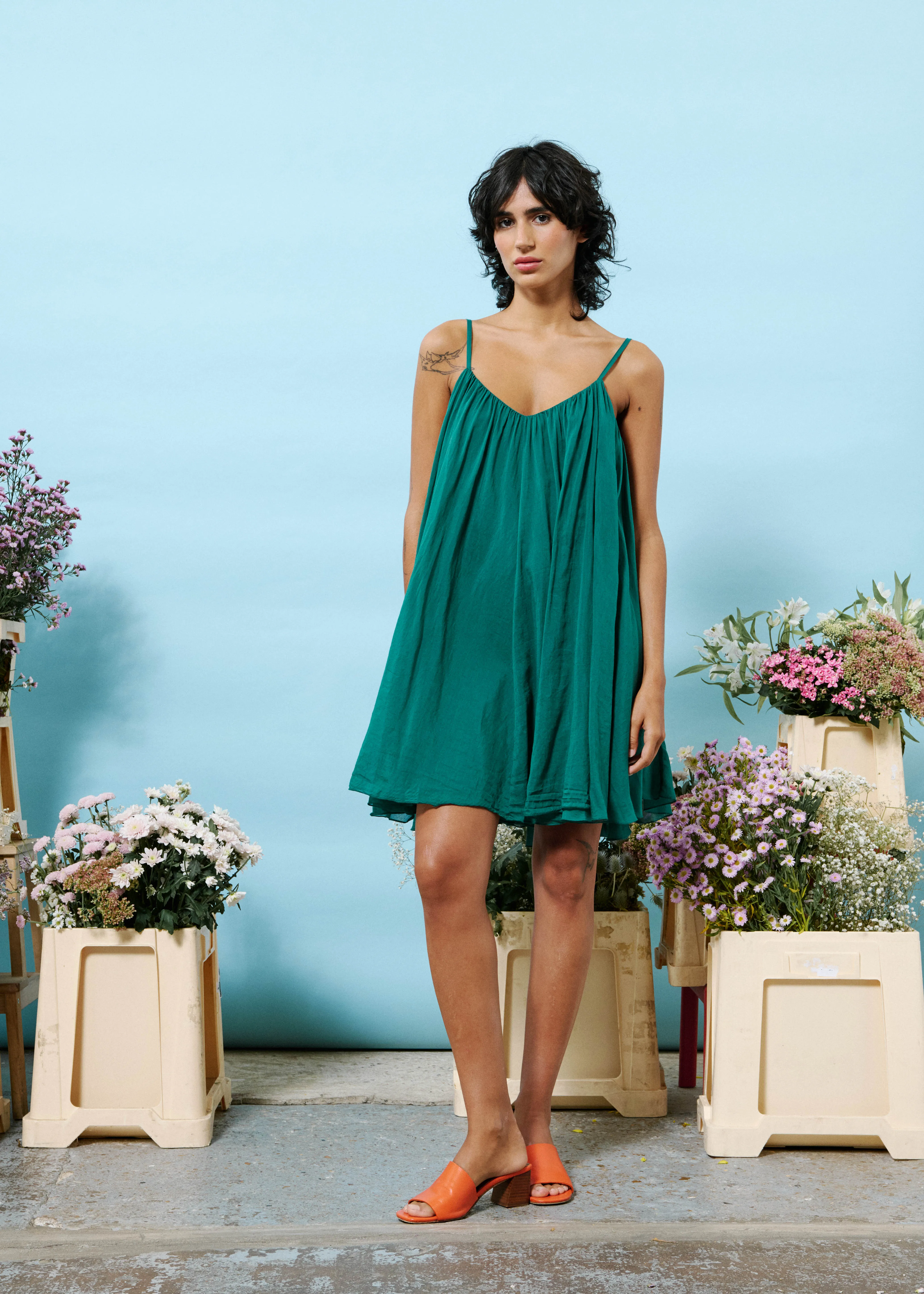 Robe NIHED Vert mousse sold by FRNCH