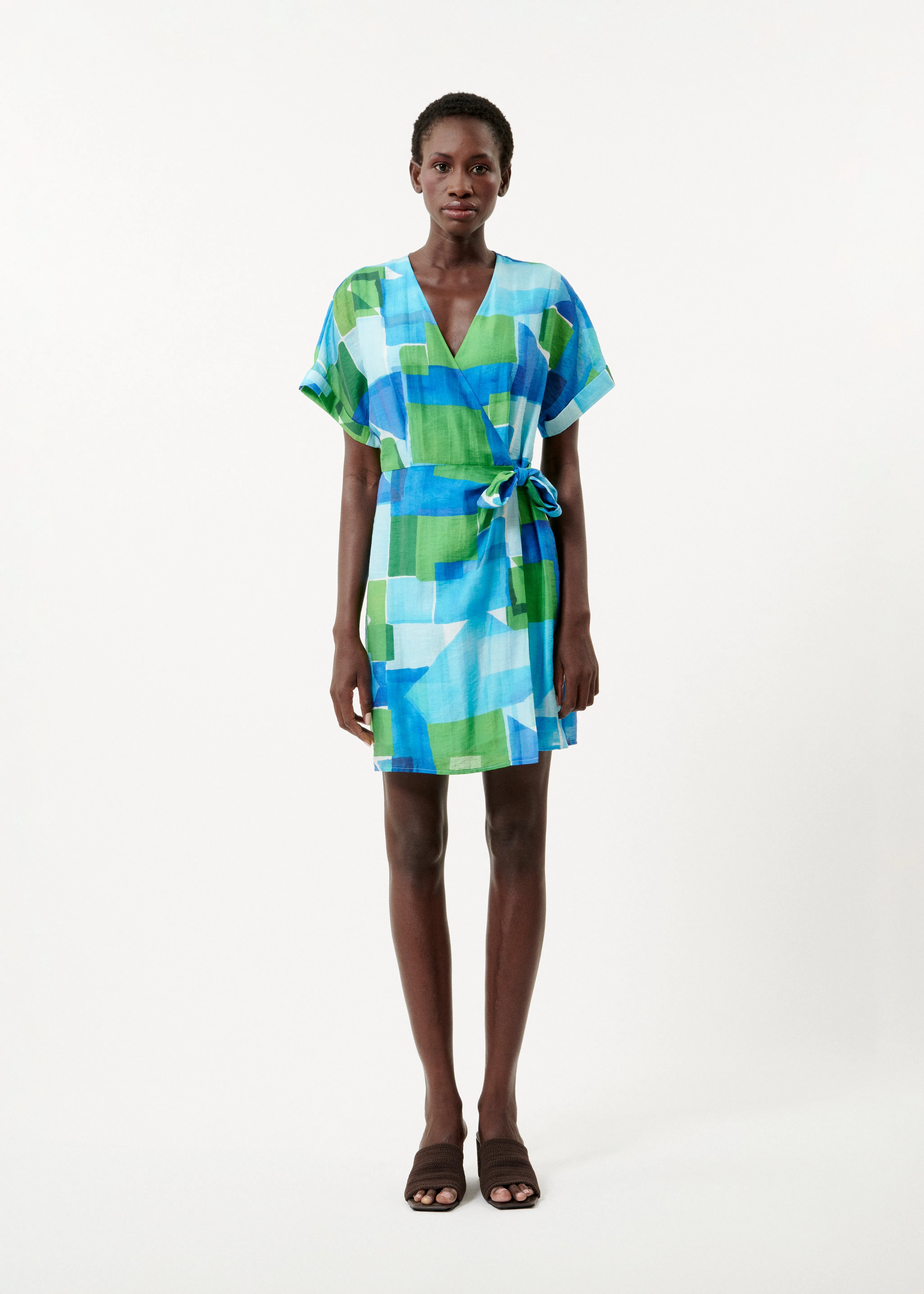 Robe ROSALINE Geo blue sold by FRNCH