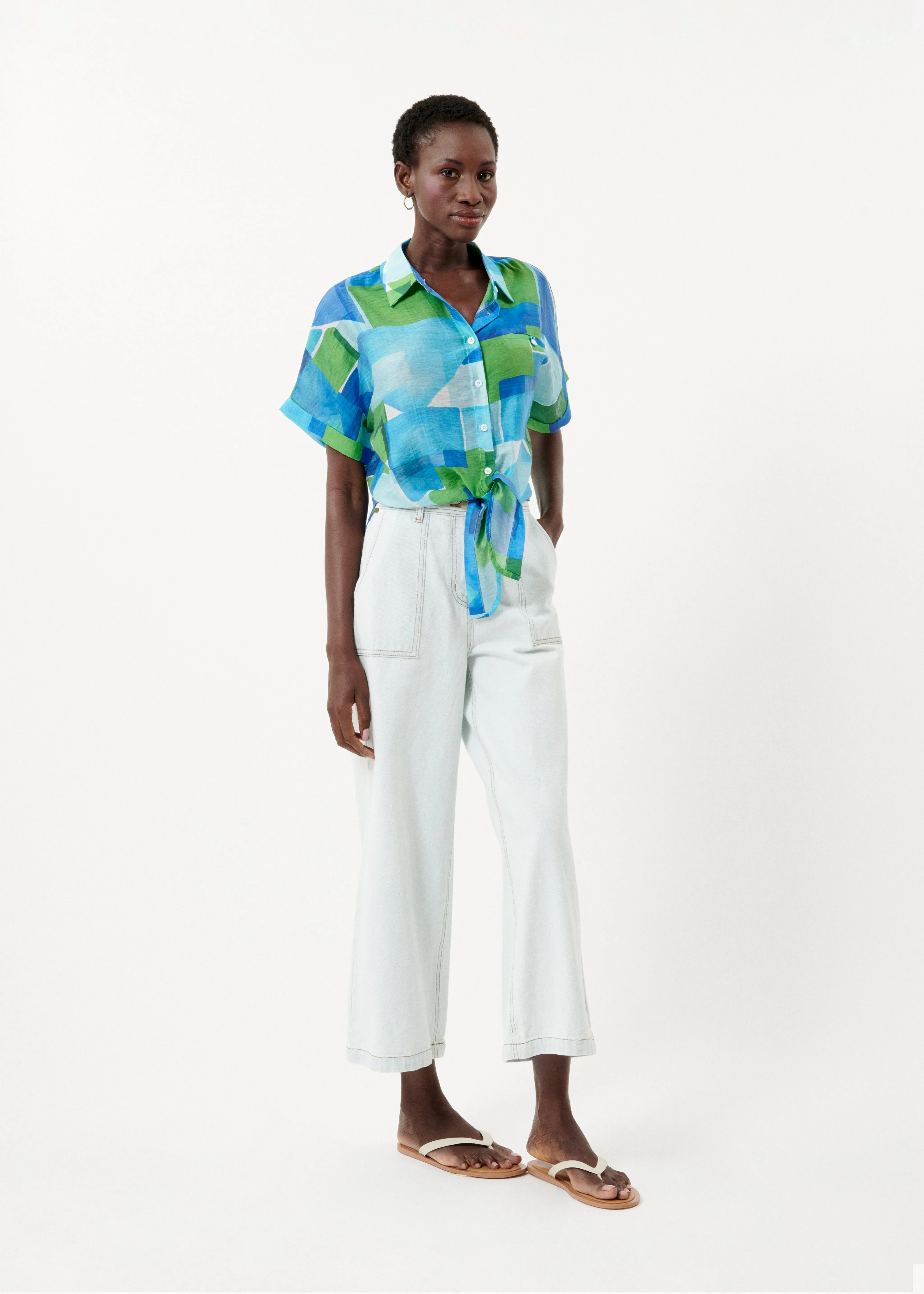 Chemise CANDYS Geo blue sold by FRNCH product image thumbnail 3