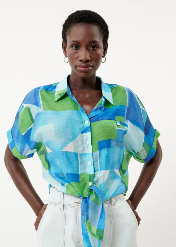 Chemise CANDYS Geo blue sold by FRNCH