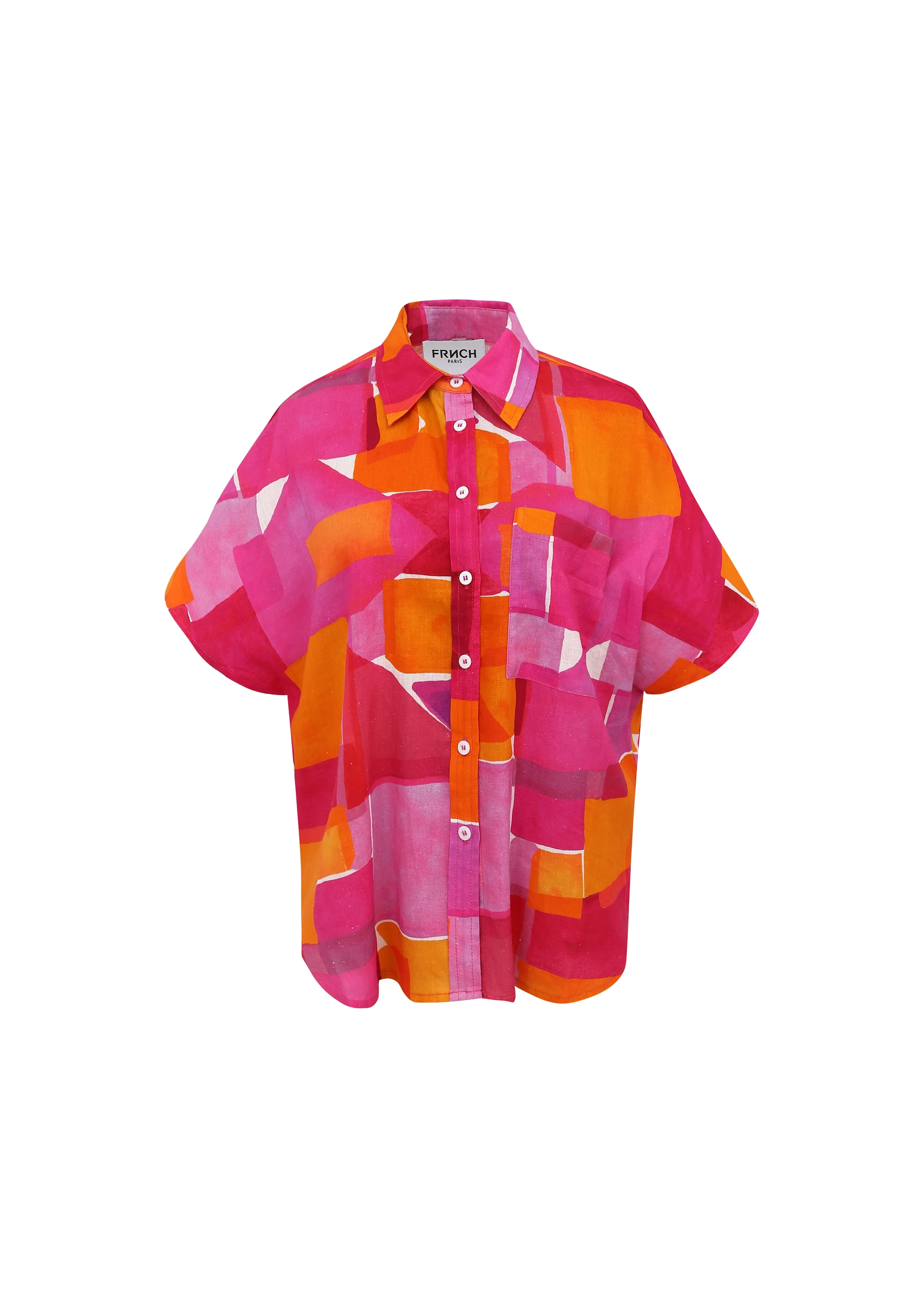 Chemise ELANORE Geo pink sold by FRNCH product image thumbnail 5