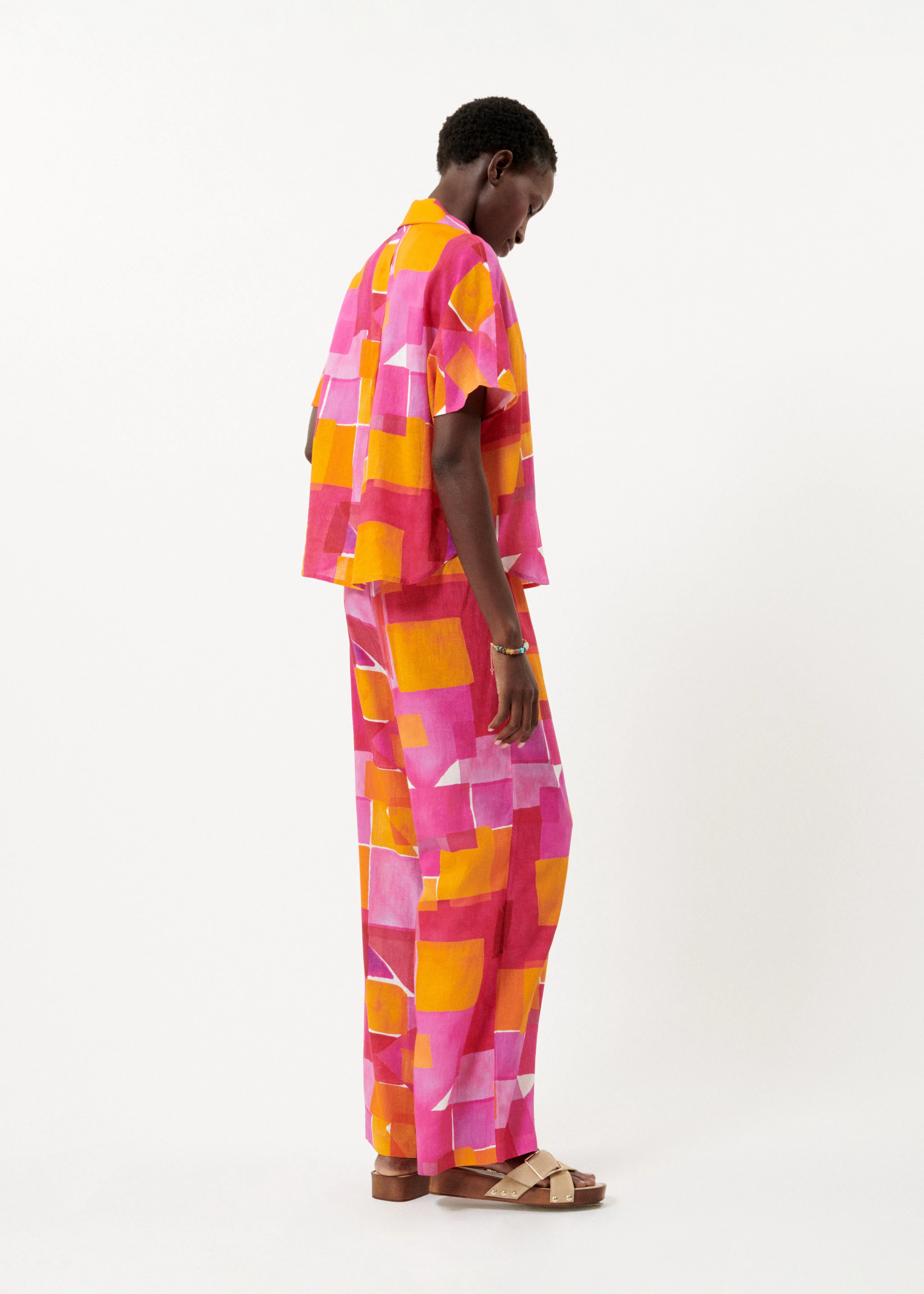 Chemise ELANORE Geo pink sold by FRNCH product image thumbnail 4