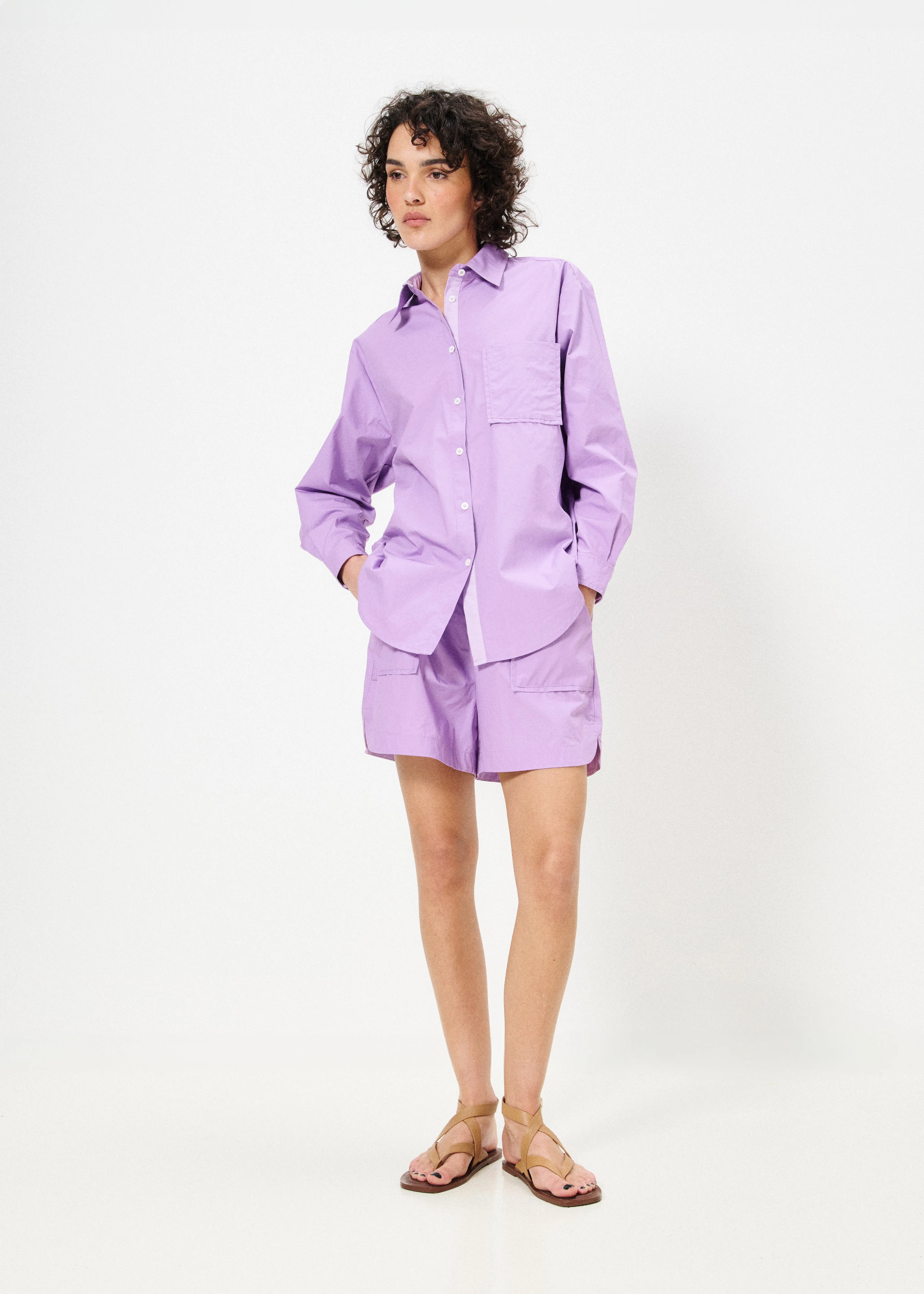 Chemise CARLA Lilas sold by FRNCH product image thumbnail 3