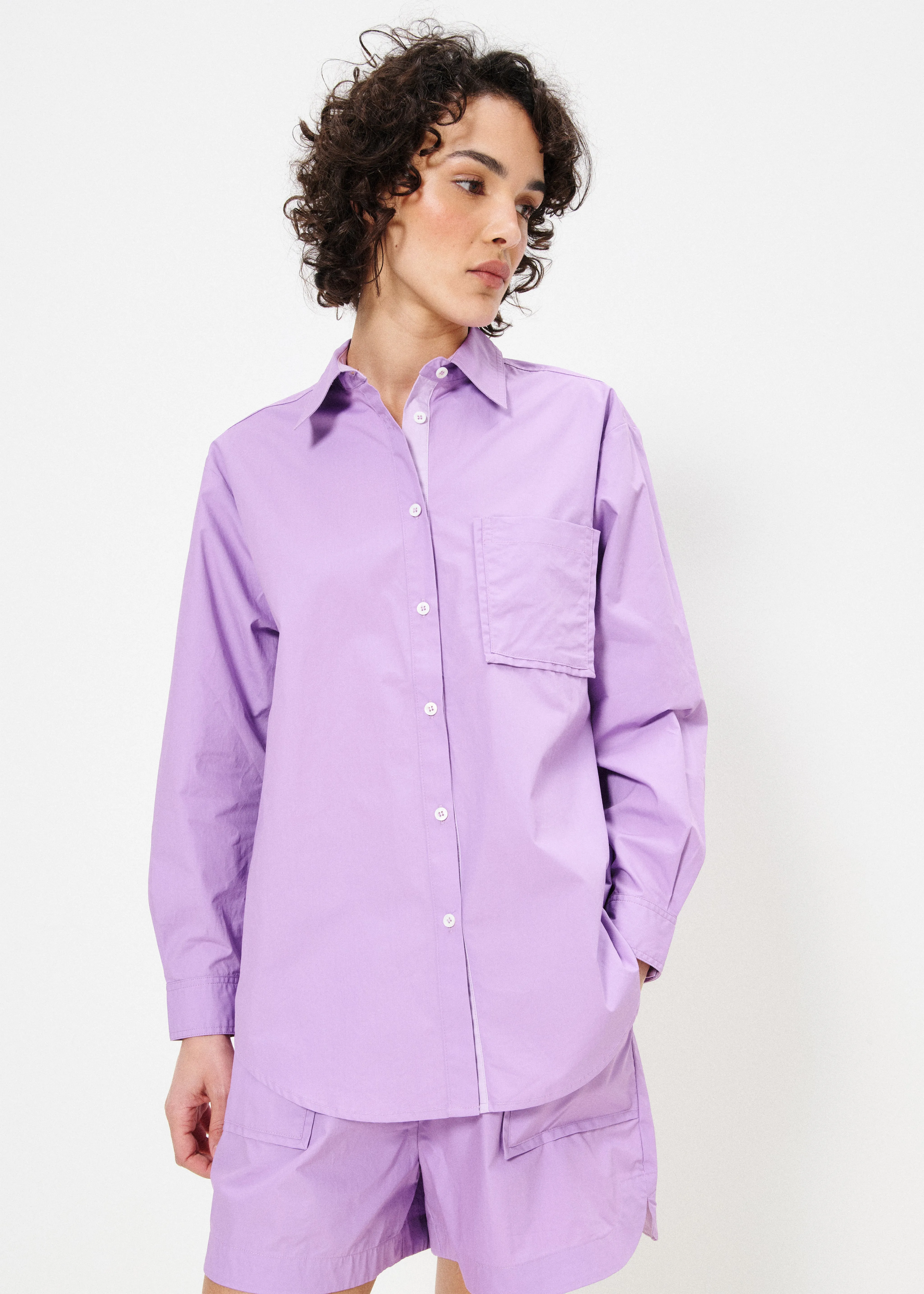 Chemise CARLA Lilas sold by FRNCH