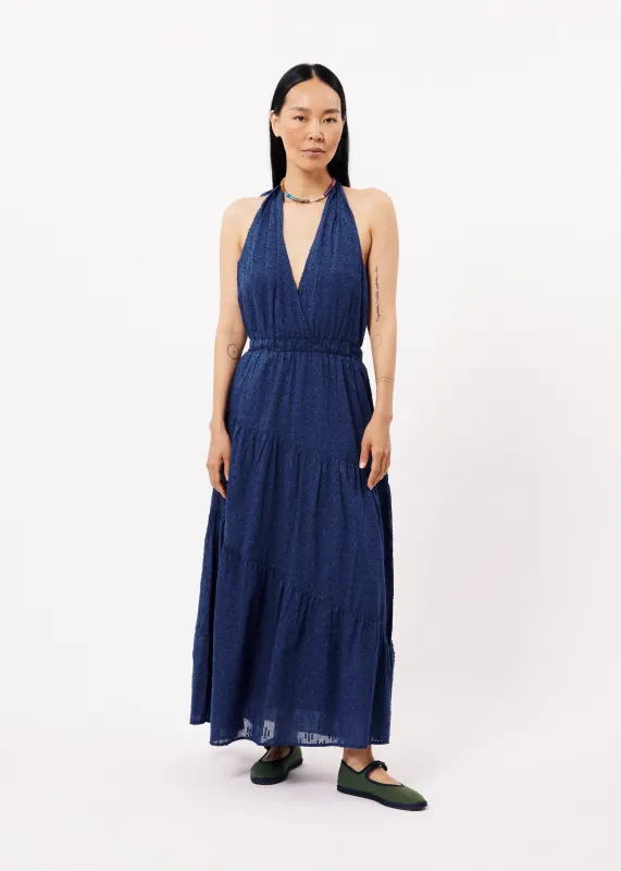 Robe CLORINDA Bleu marine sold by FRNCH
