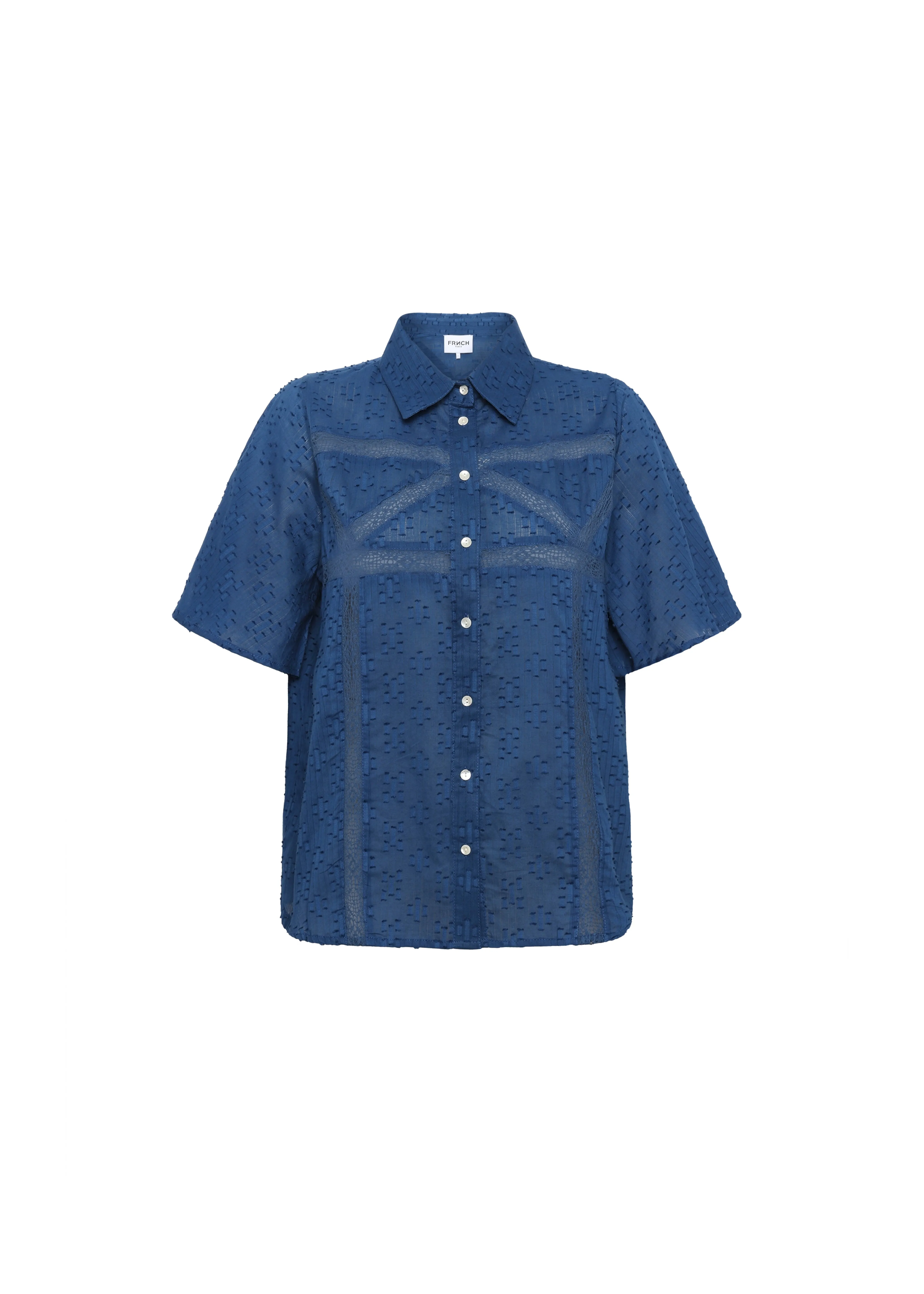Chemise LOUVE Bleu marine sold by FRNCH