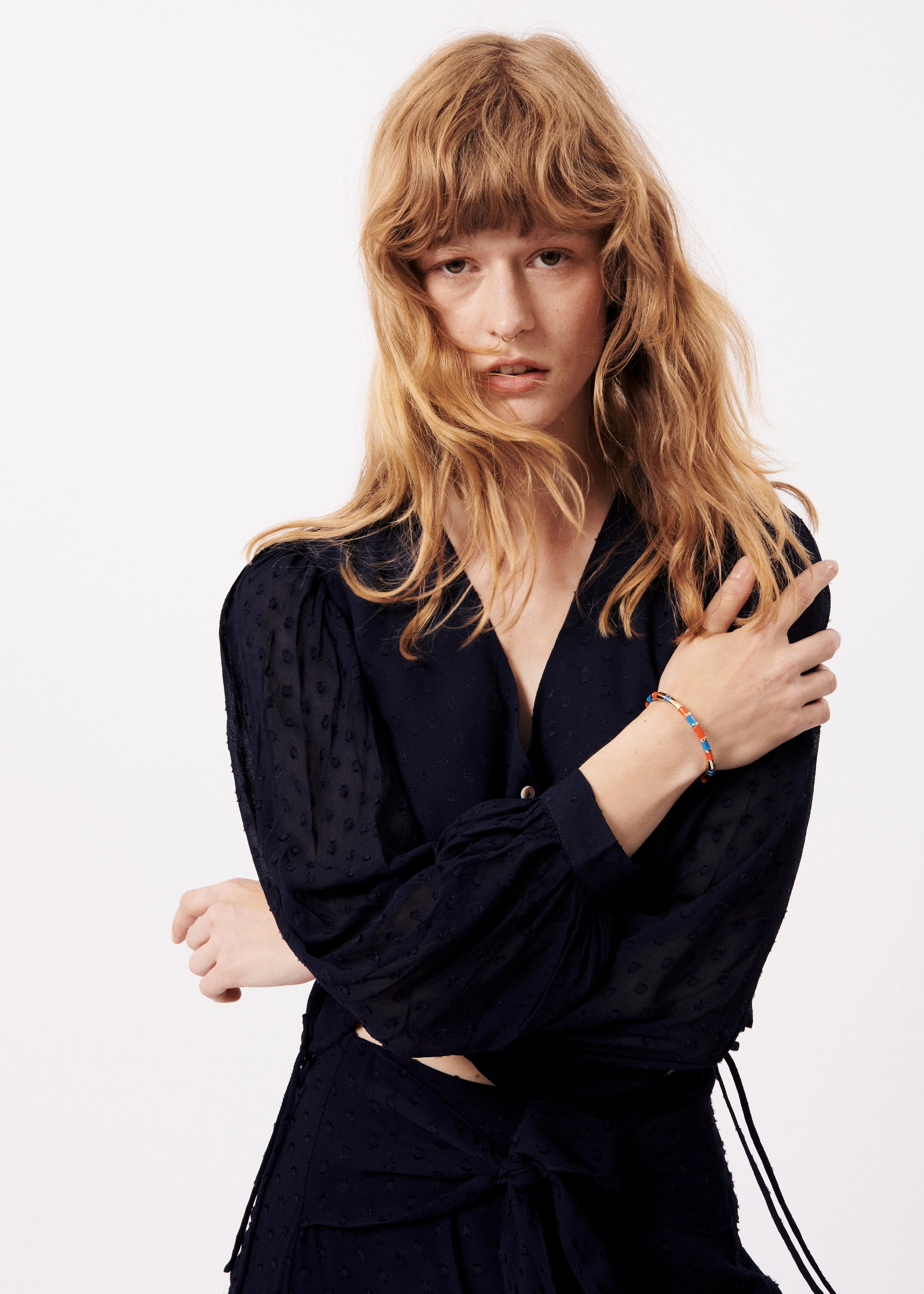 Blouse NYDIA Bleu marine sold by FRNCH product image thumbnail 4