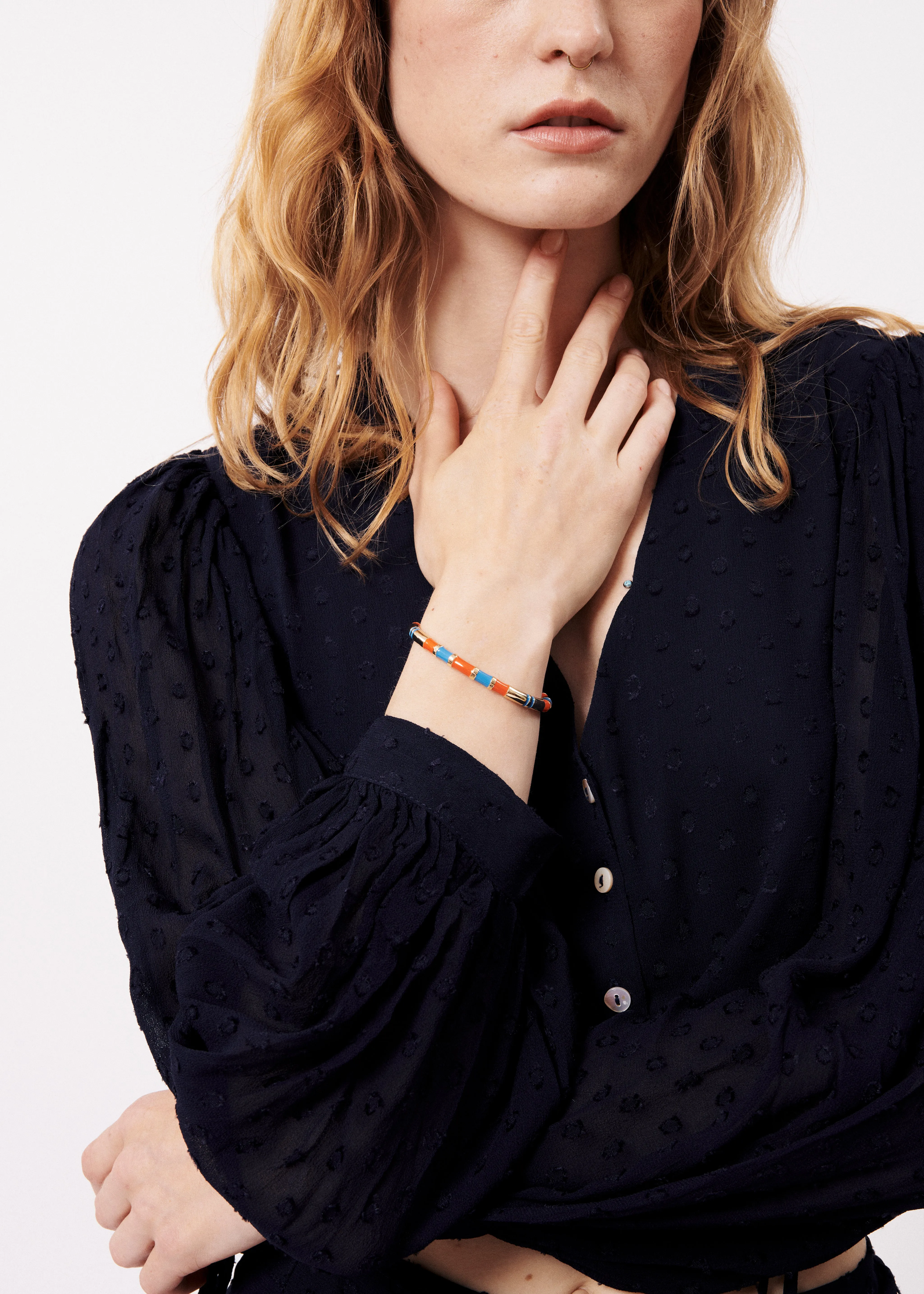 Blouse NYDIA Bleu marine sold by FRNCH product image thumbnail 5