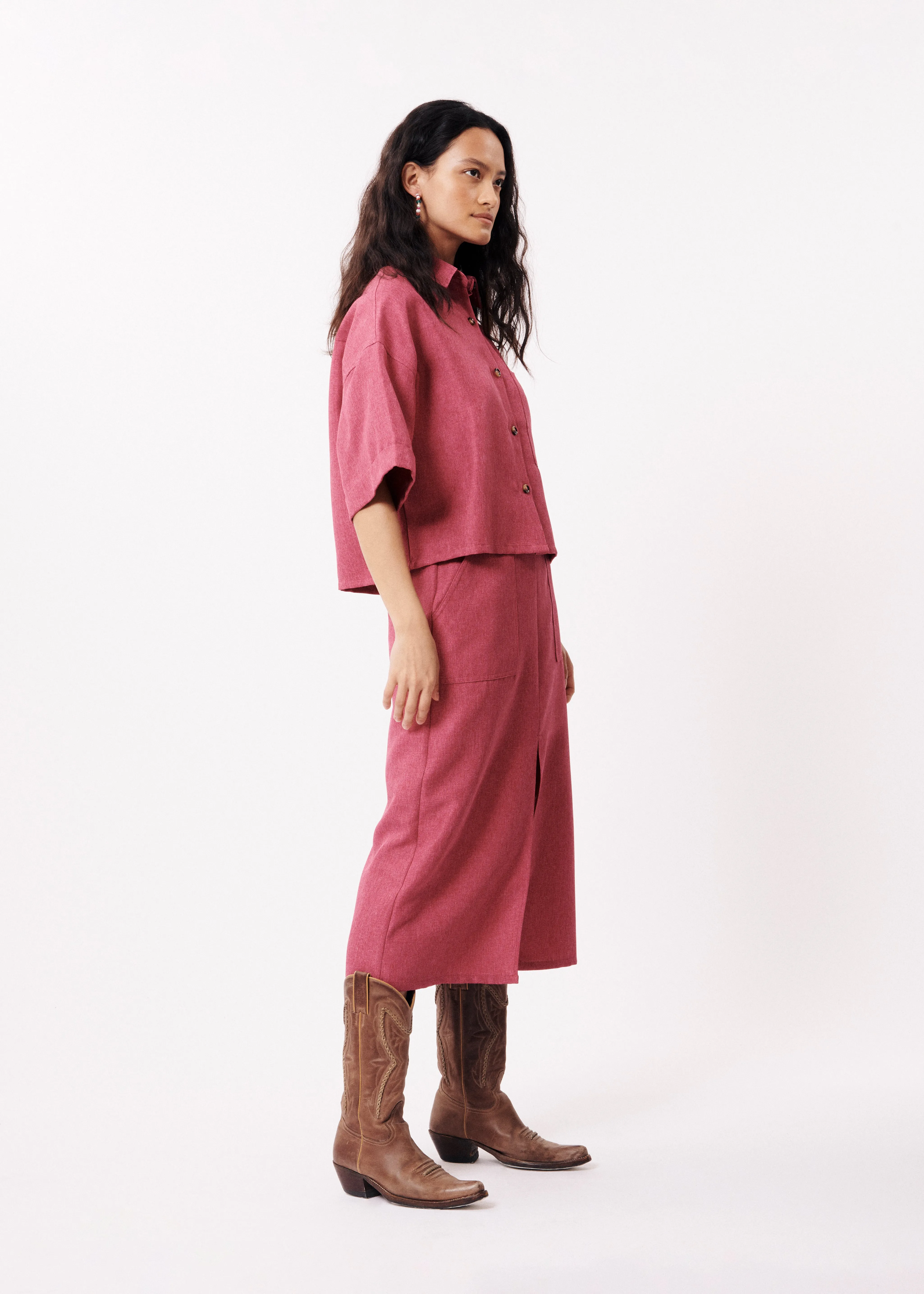 Chemise LUBENA Fuchsia sold by FRNCH product image thumbnail 5