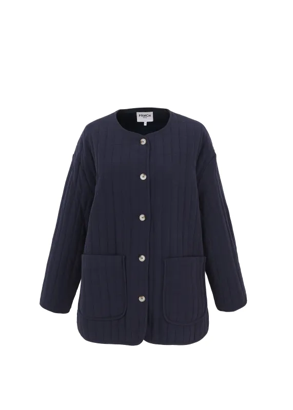 Blouson ANNAE Bleu marine sold by FRNCH