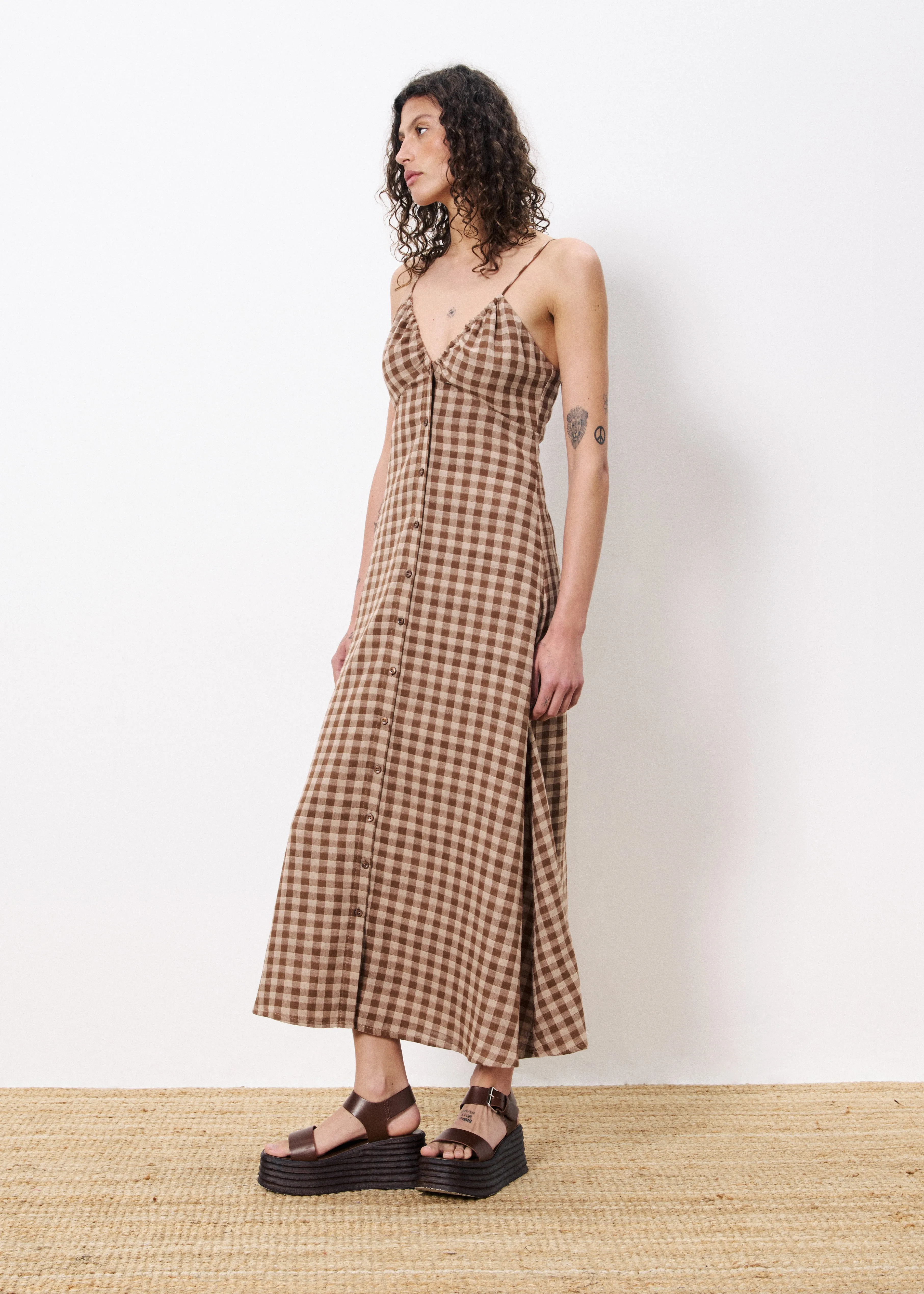 Robe CASIMIRA Marron glace sold by FRNCH