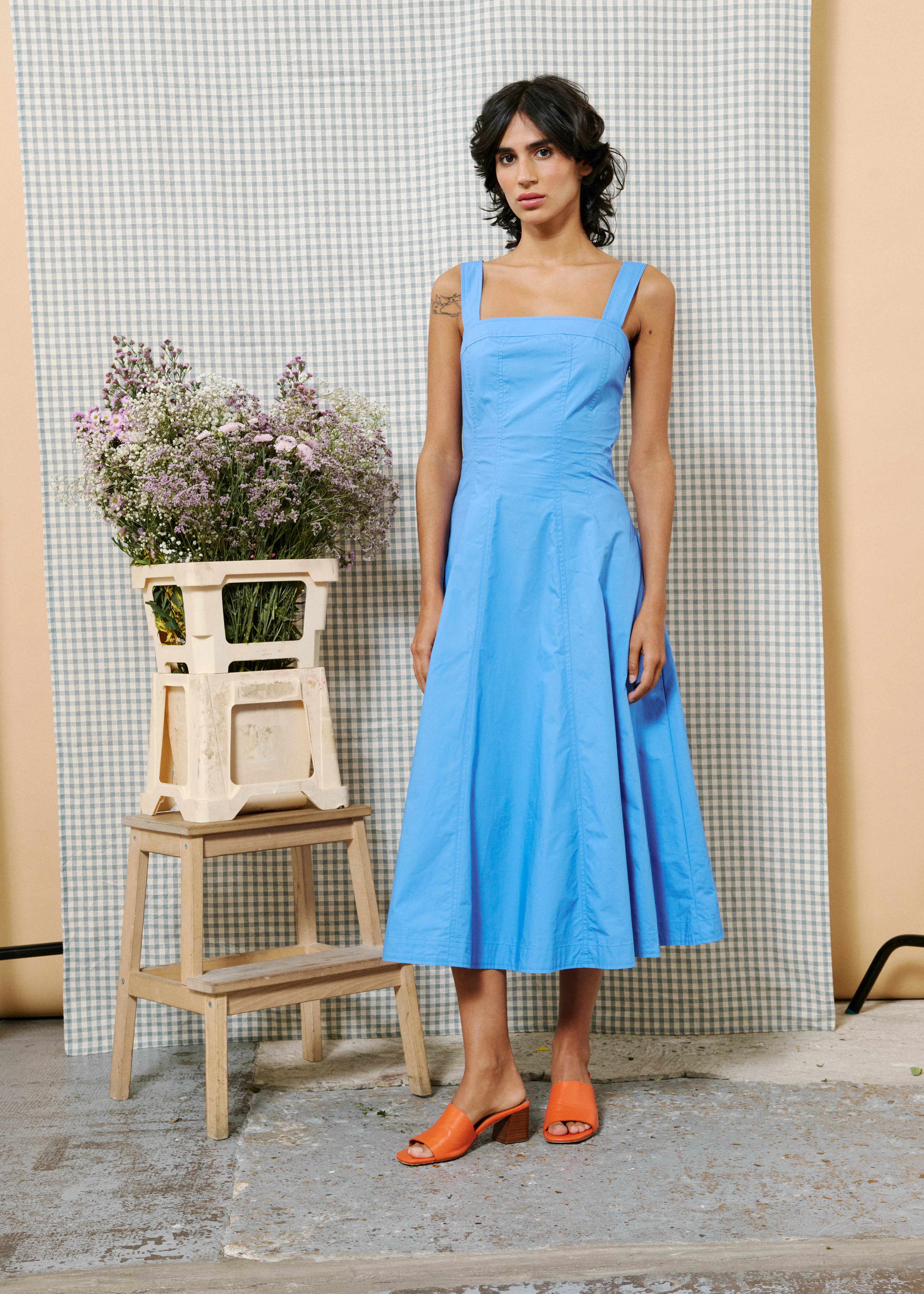 Dress ALFREDA Lavender Blue sold by FRNCH