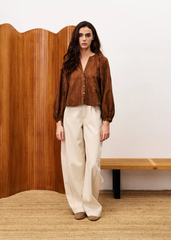 Blouse PENSEE Marron glace sold by FRNCH