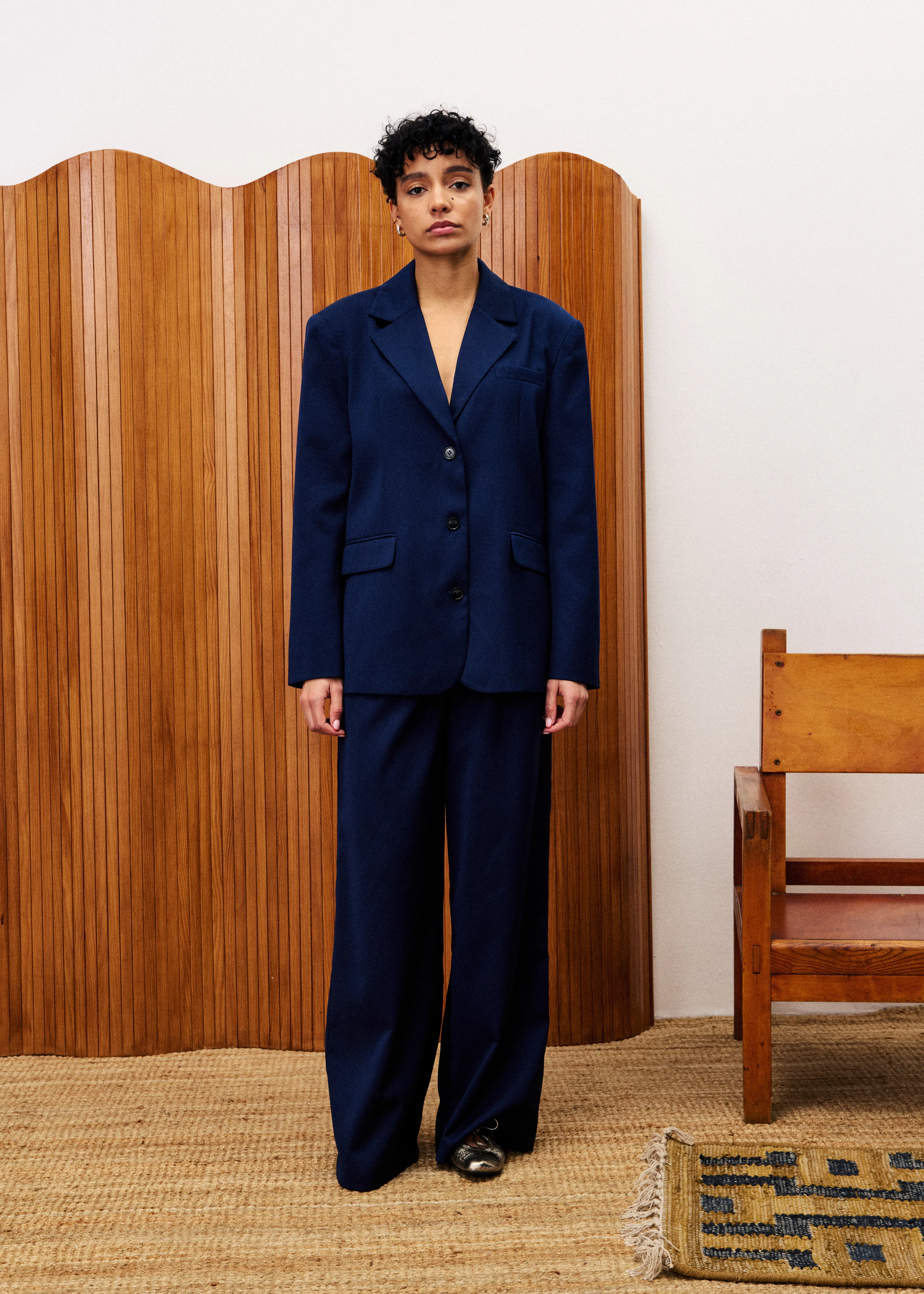 Blazer BERLIOZ Bleu nuit sold by FRNCH