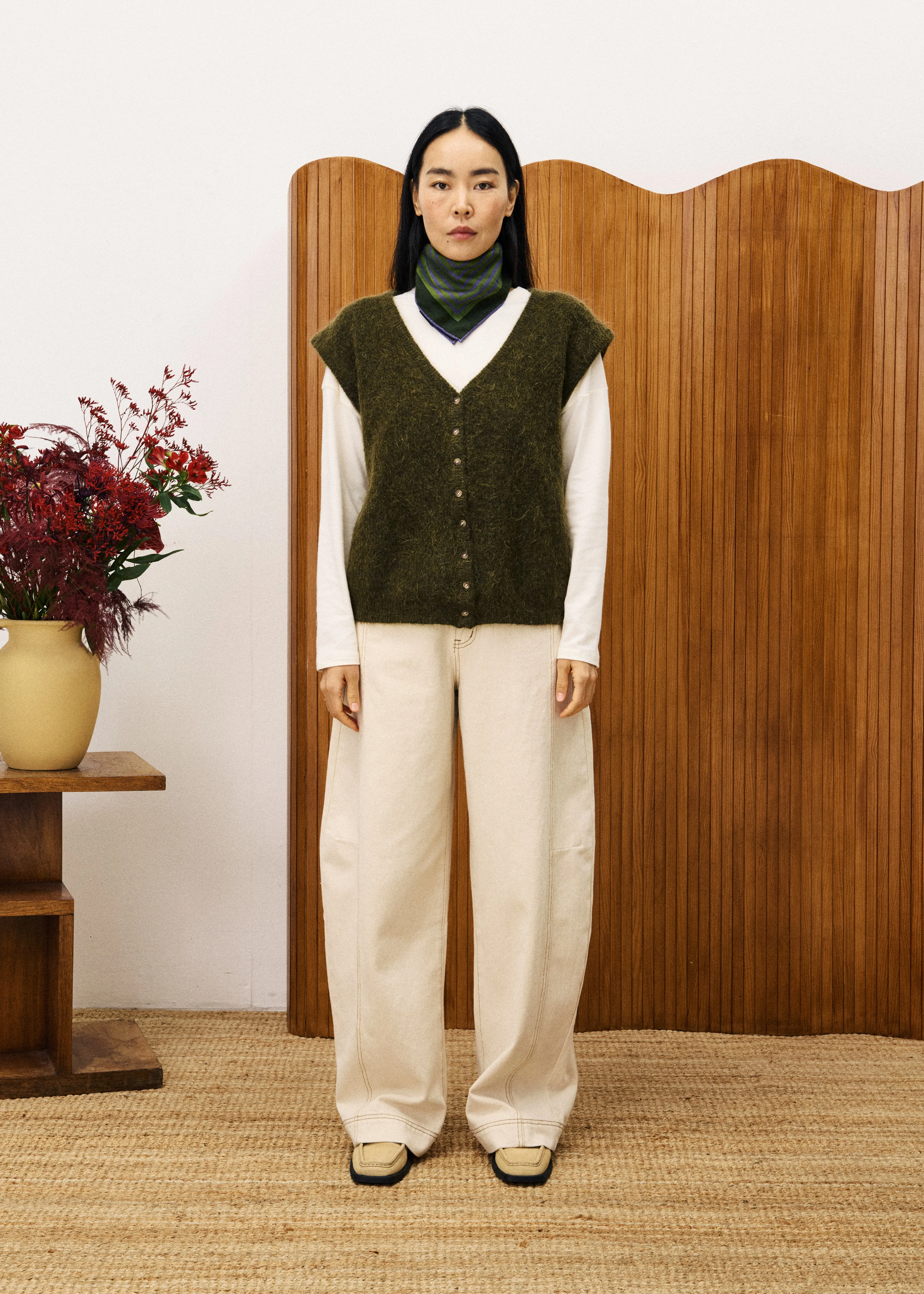 Cardigan KUKICHA Kaki sold by FRNCH