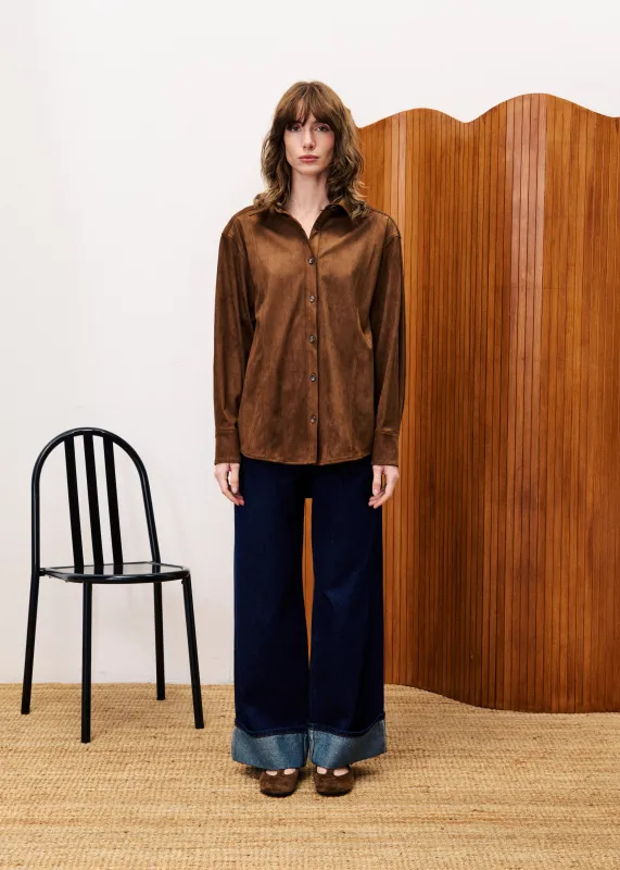 Chemise CARLIN Marron glace sold by FRNCH