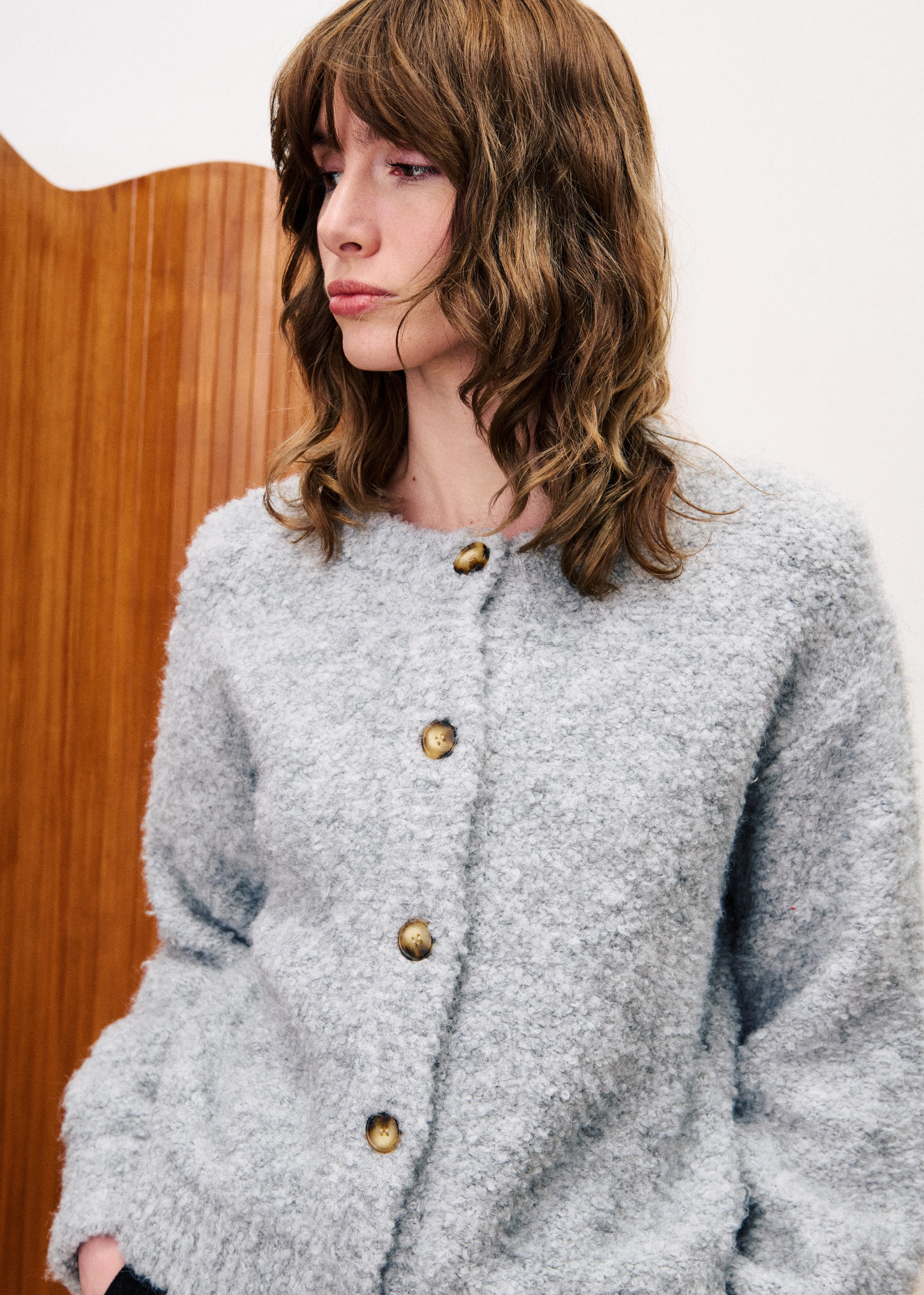 Cardigan SELKIRK Gris sold by FRNCH product image thumbnail 4