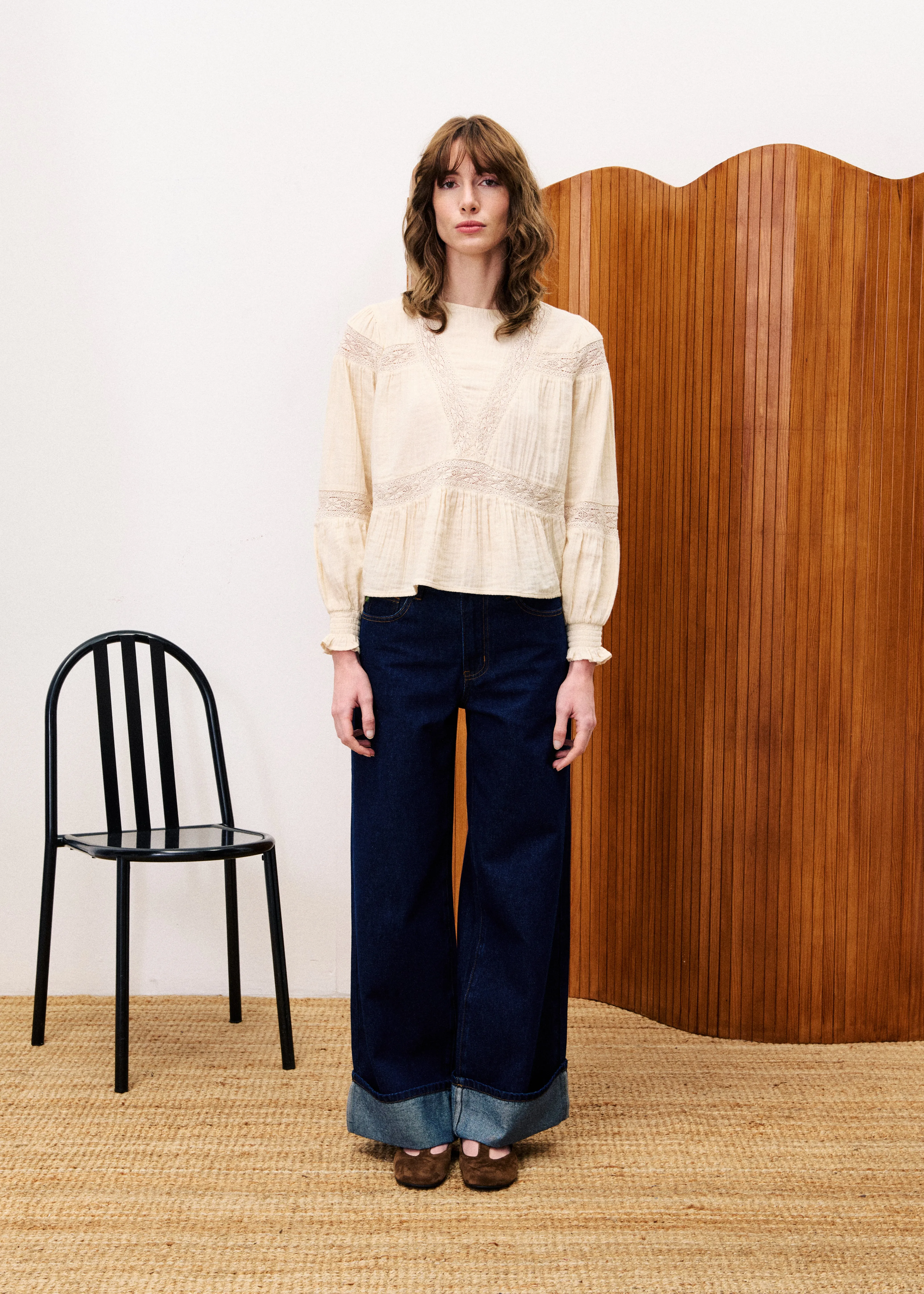 Blouse AMBRE Creme sold by FRNCH