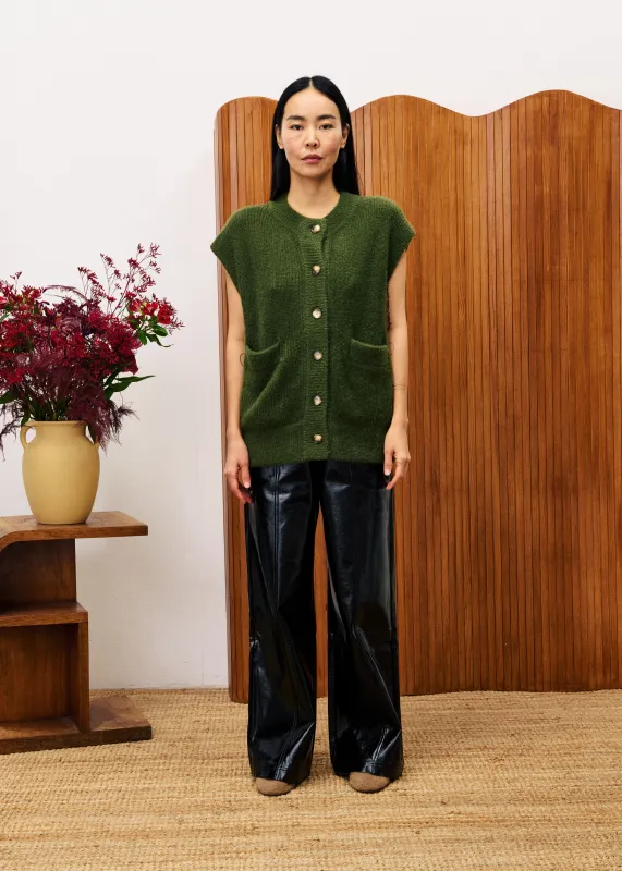 Cardigan MATCHA Vert mousse sold by FRNCH