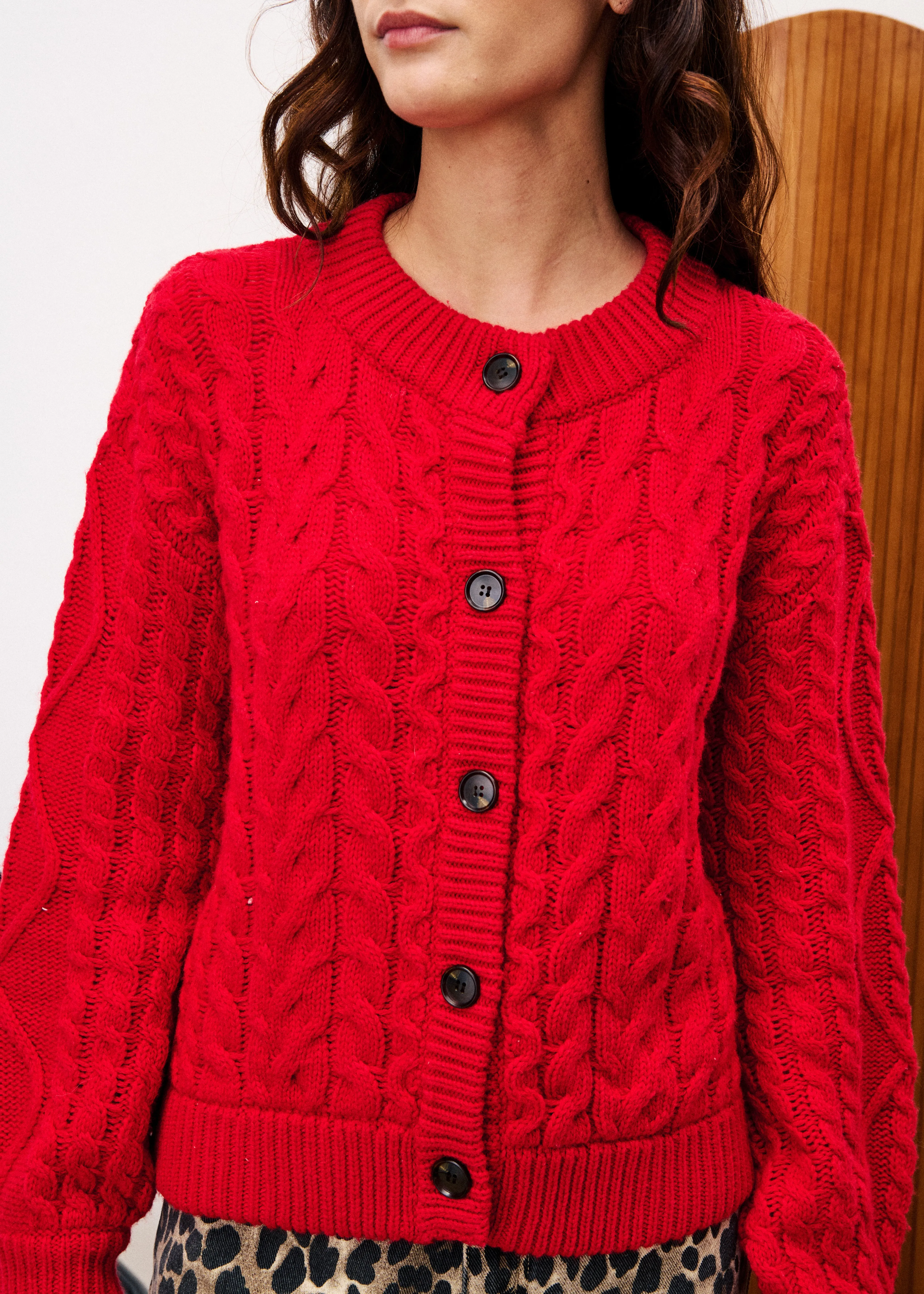 Cardigan GUIMAUVE Rouge sold by FRNCH product image thumbnail 4