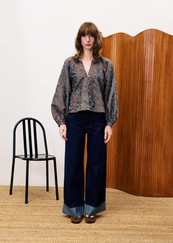 Blouse BOLDO Marron glace sold by FRNCH