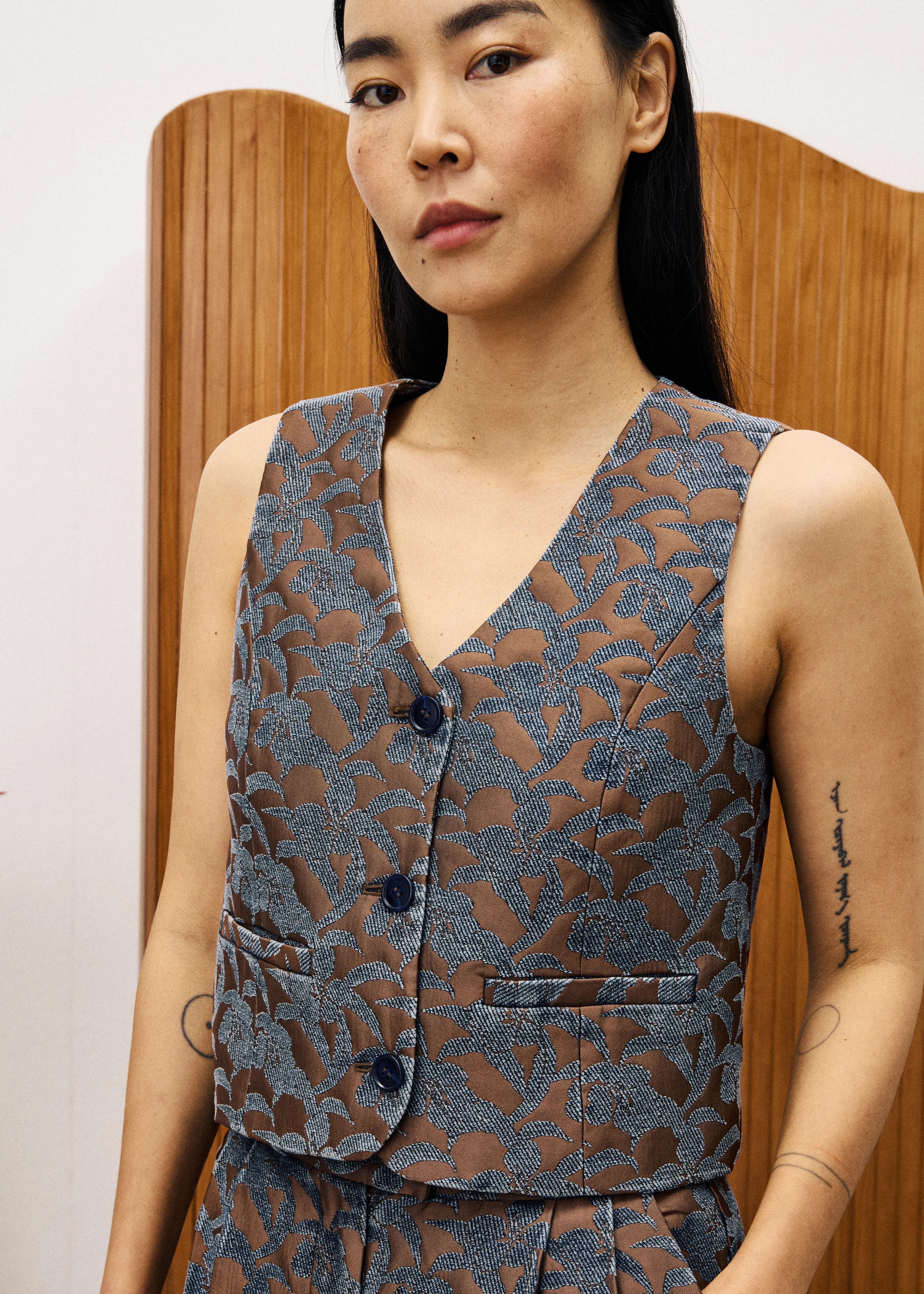 Gilet costume GARY Marron glace sold by FRNCH product image thumbnail 4