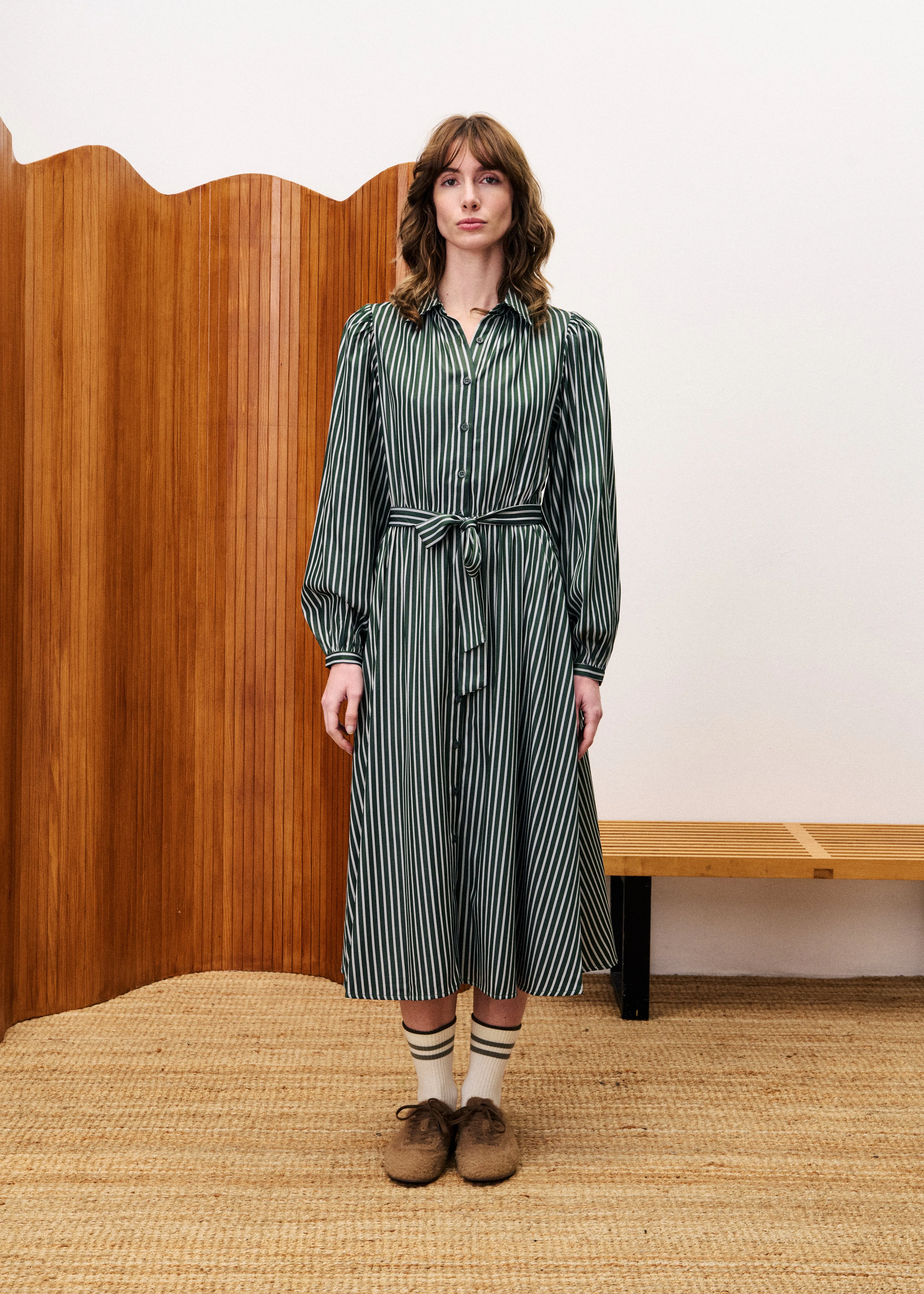 Robe MENTHE Vert mousse sold by FRNCH